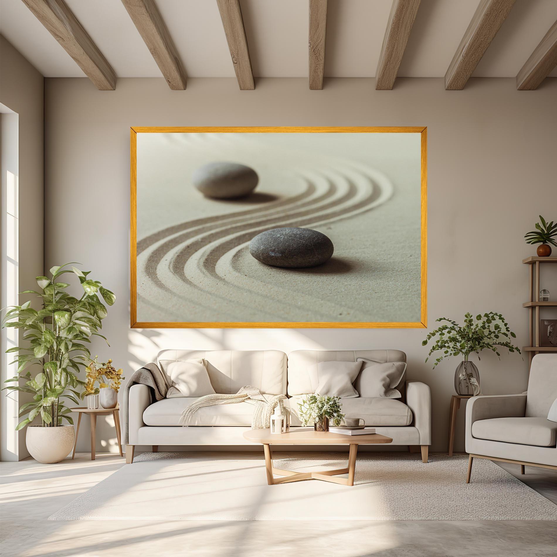 Tablou Canvas Cream Sand Stones mockup 6
