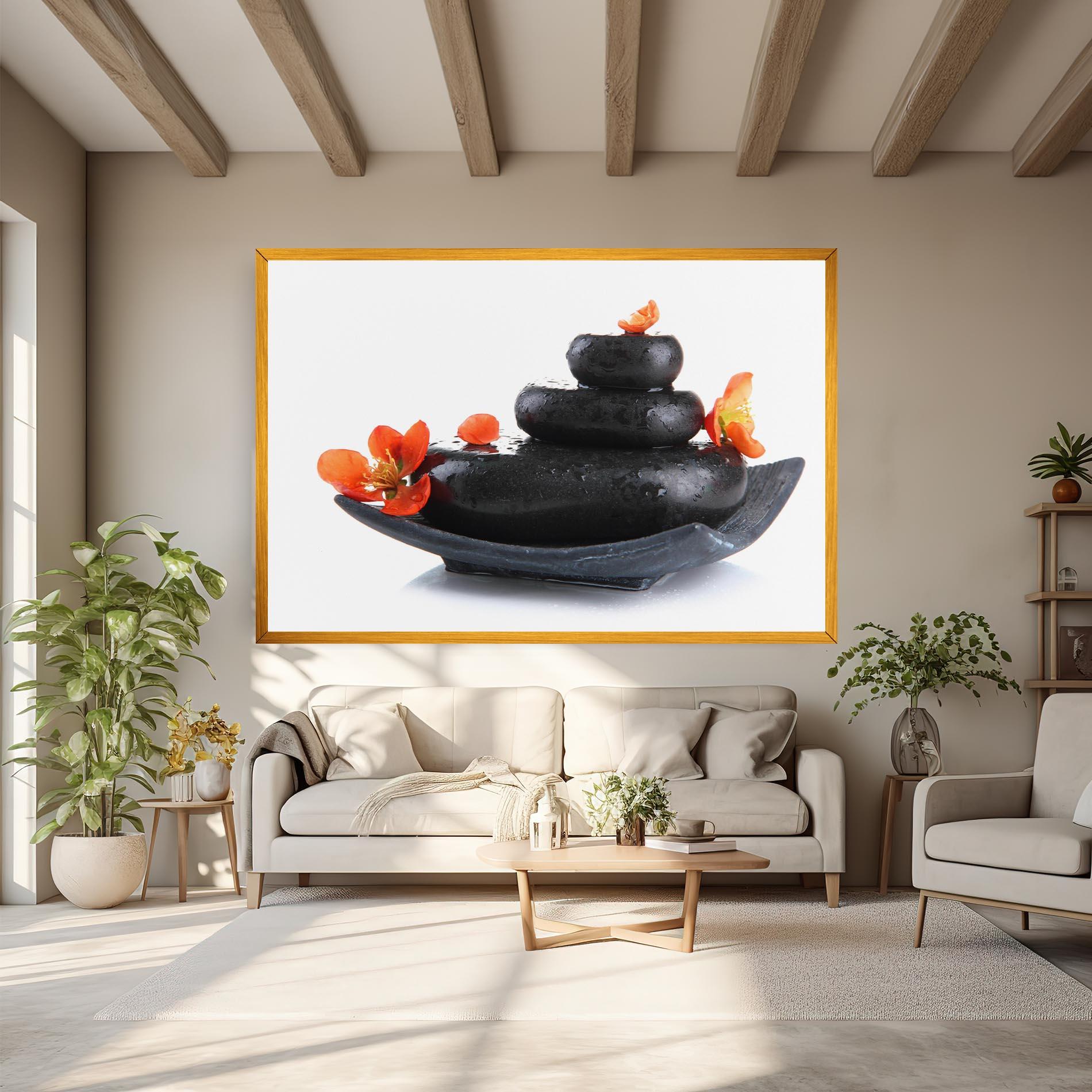 Tablou Canvas Spa Stones Flowers mockup 6