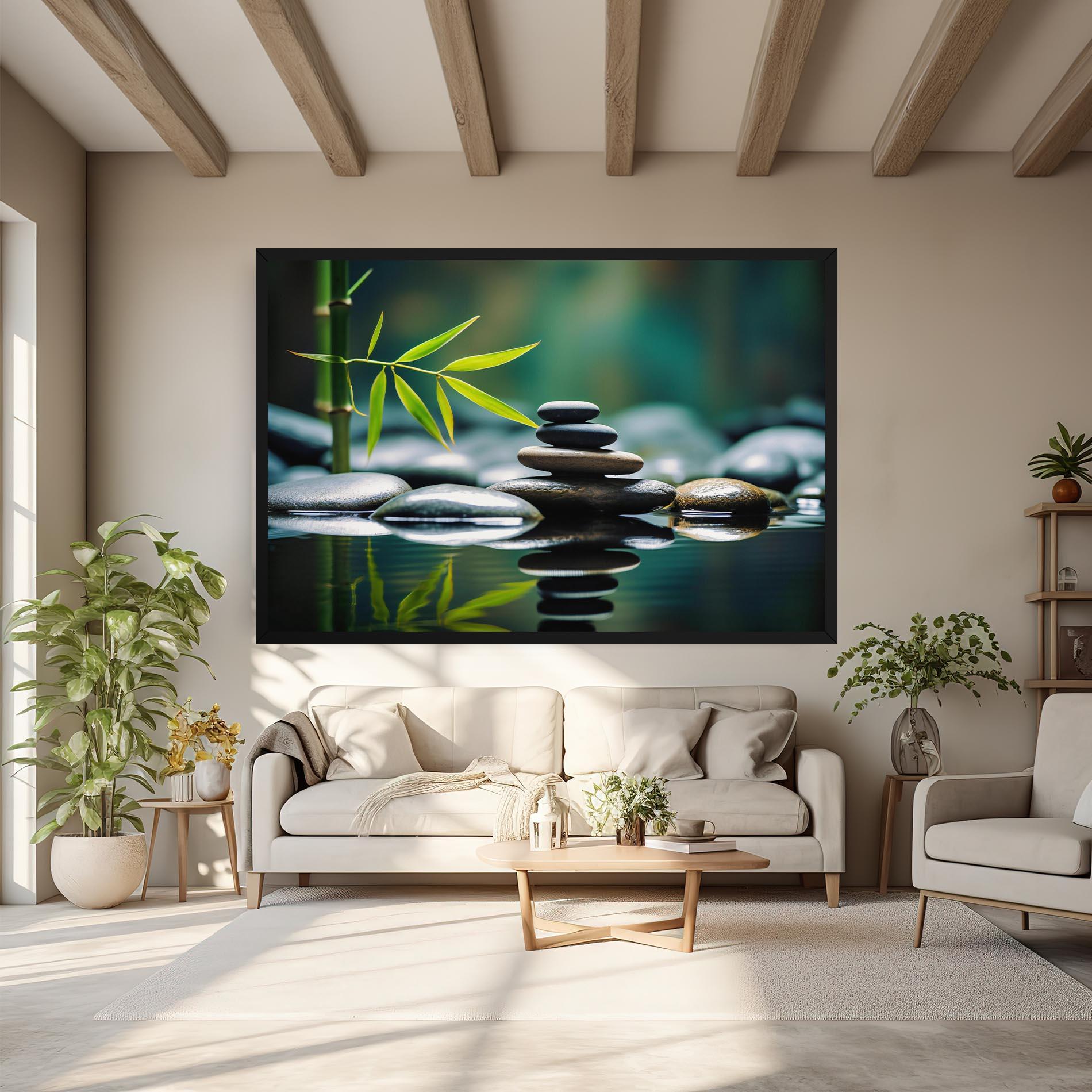 Tablou Canvas Bamboo Stones mockup 6