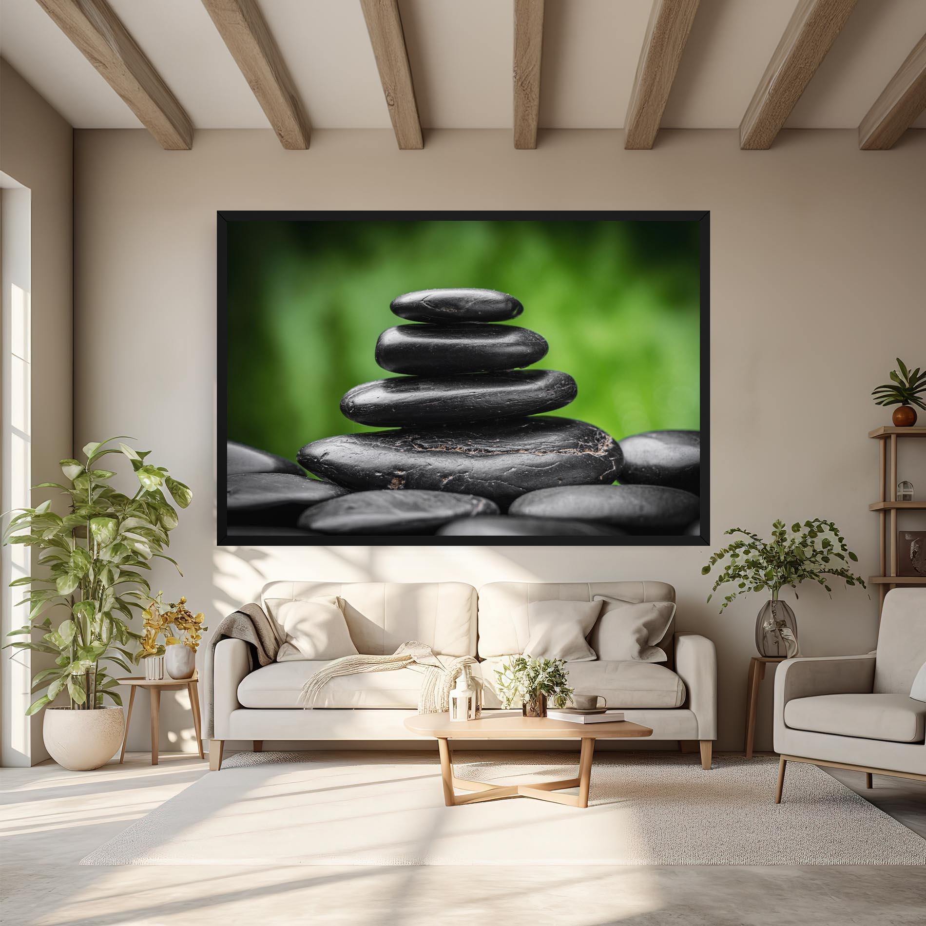 Tablou Canvas Black Stone Meditation mockup 6