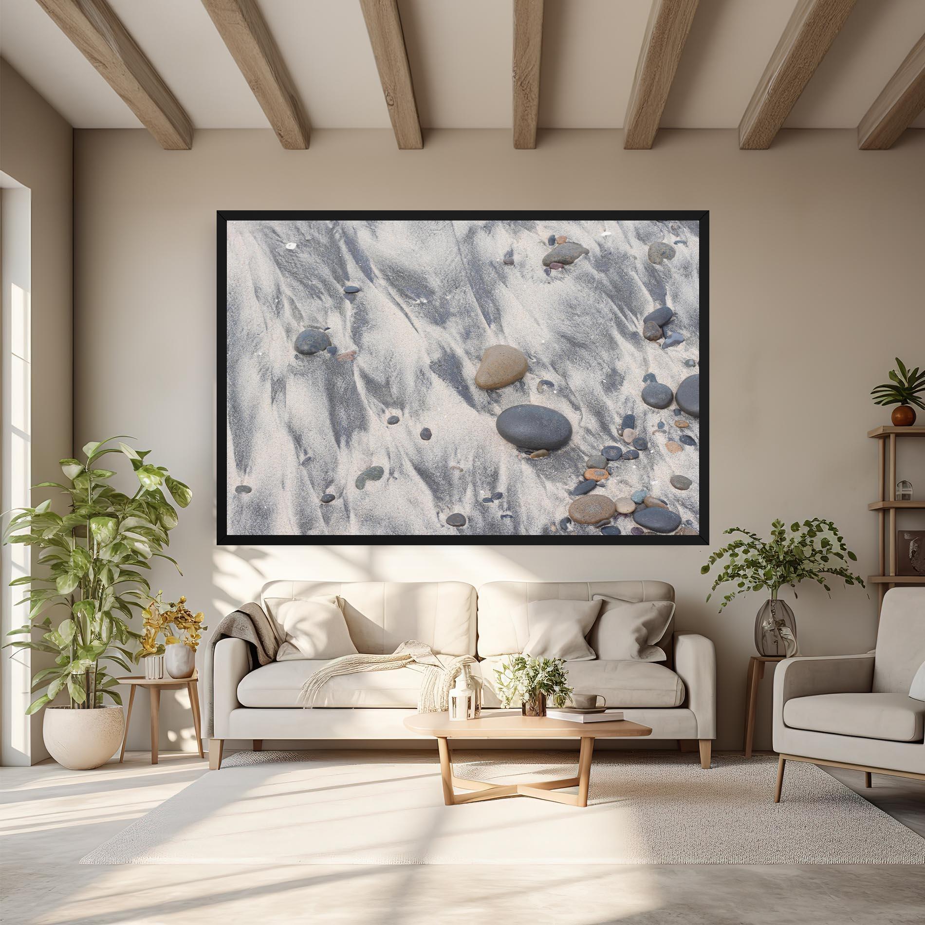 Tablou Canvas Sandy Beach Stones mockup 6