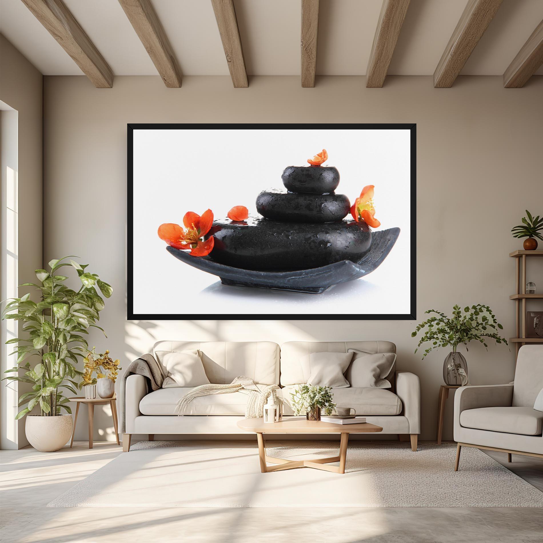 Tablou Canvas Spa Stones Flowers mockup 6