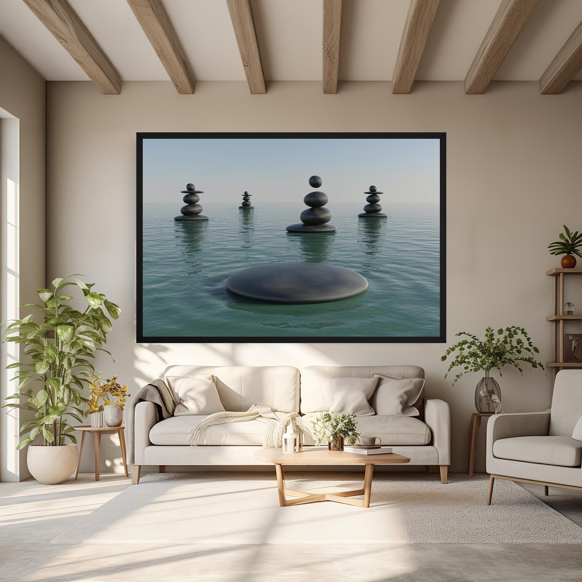 Tablou Canvas Zen Rock Pool mockup 6