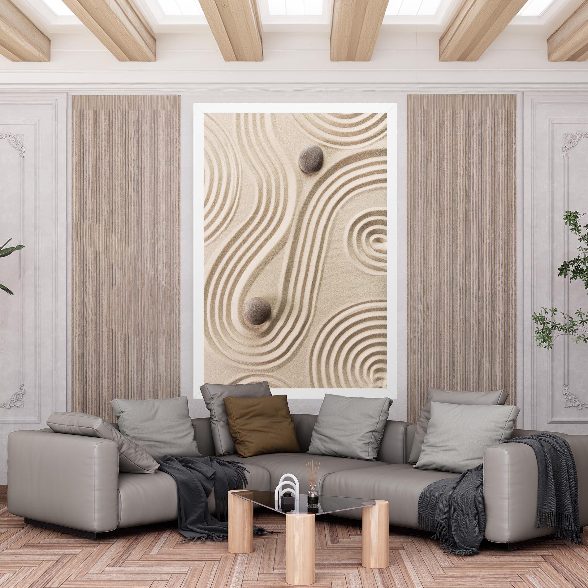 Tablou Canvas Cream Zen Stones mockup 6