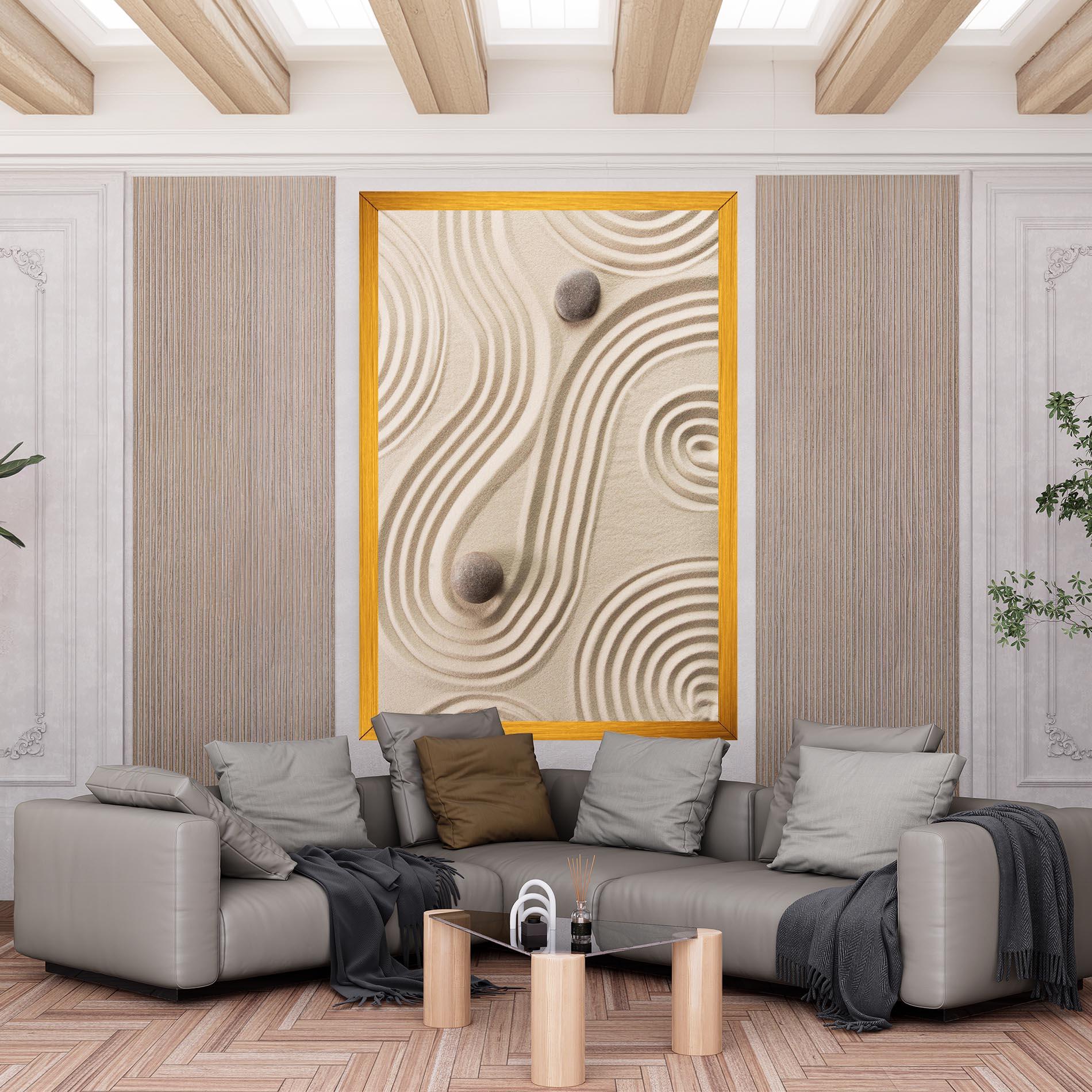 Tablou Canvas Cream Zen Stones mockup 6