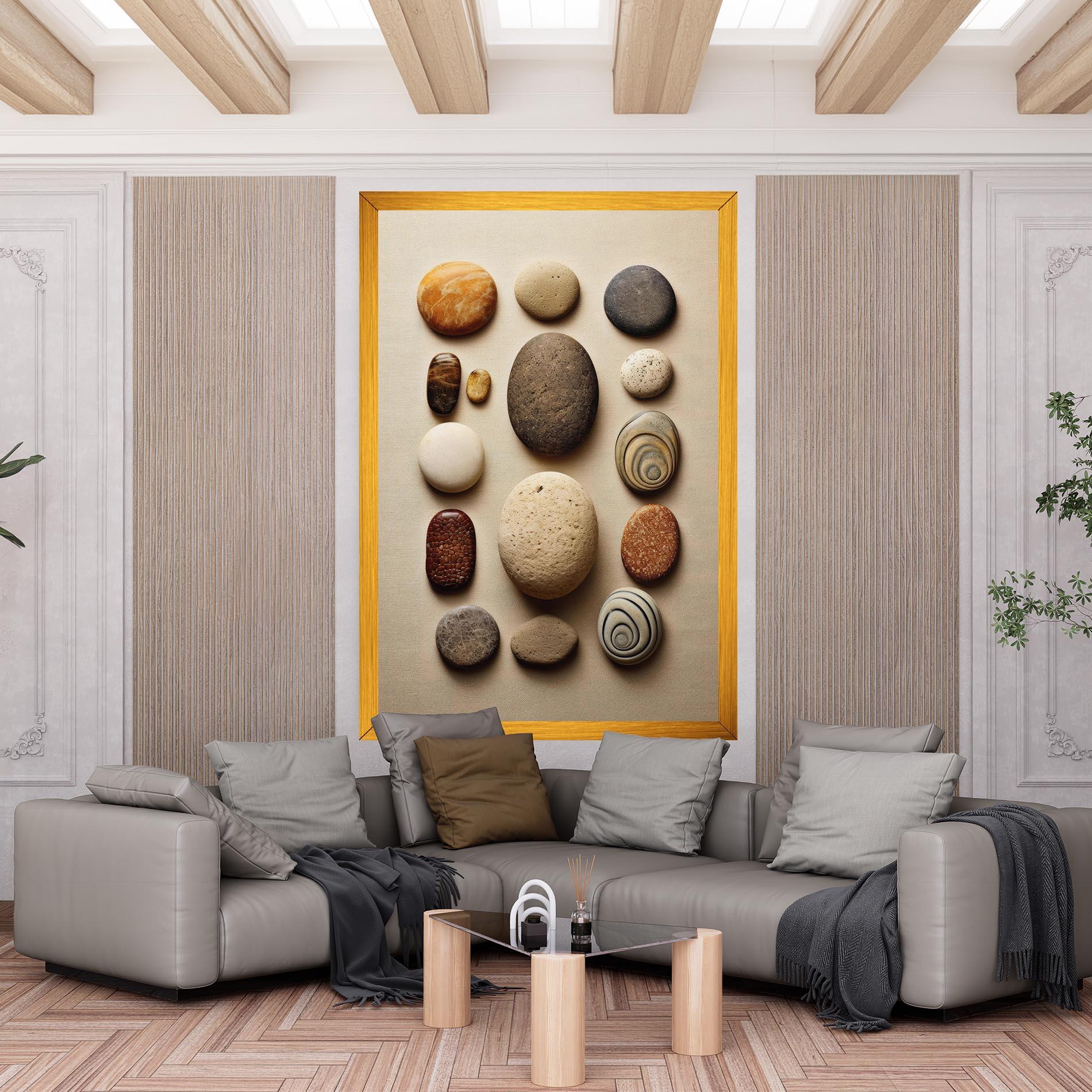 Tablou Canvas Massage Stones Sand mockup 6