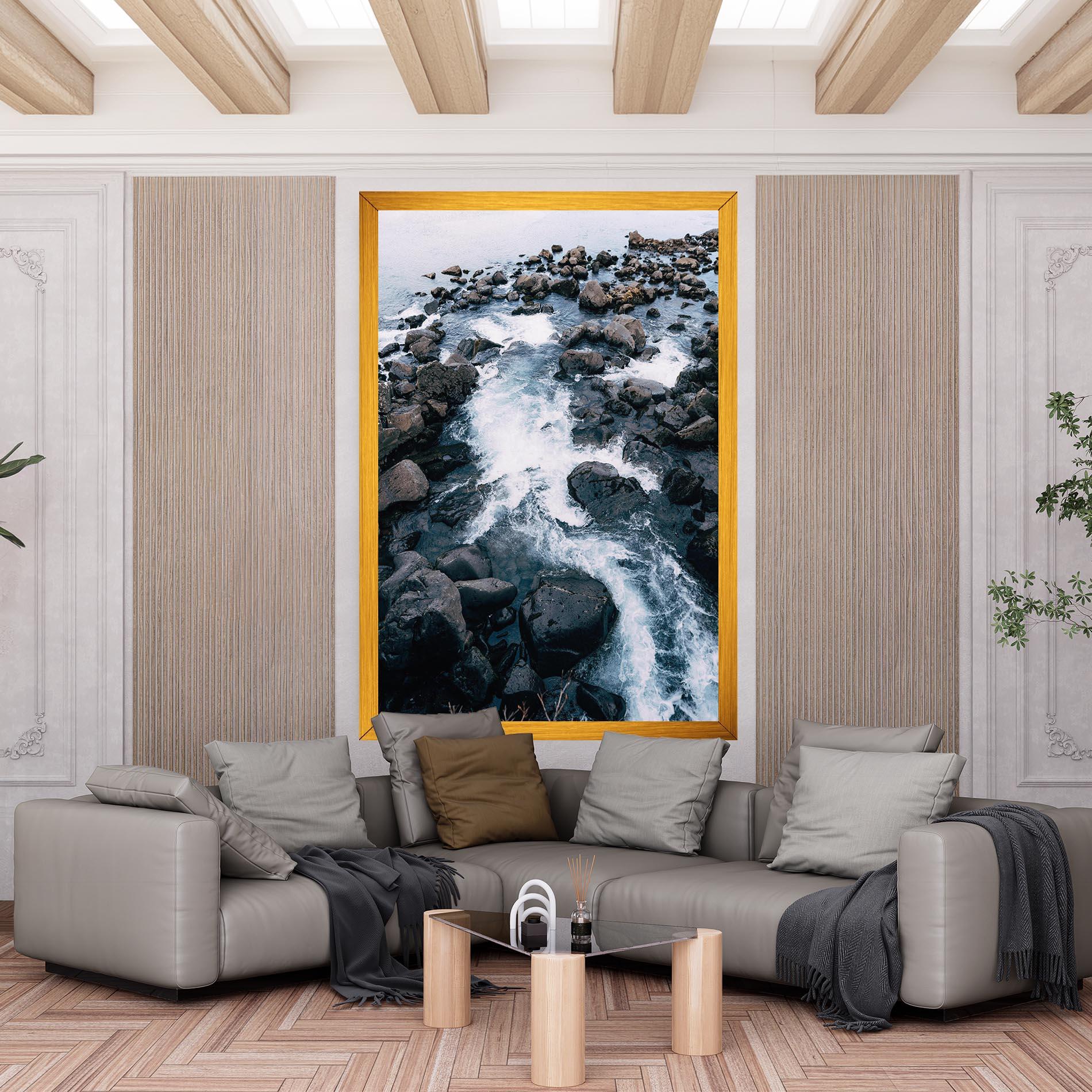 Tablou Canvas Mountain River Rock mockup 6