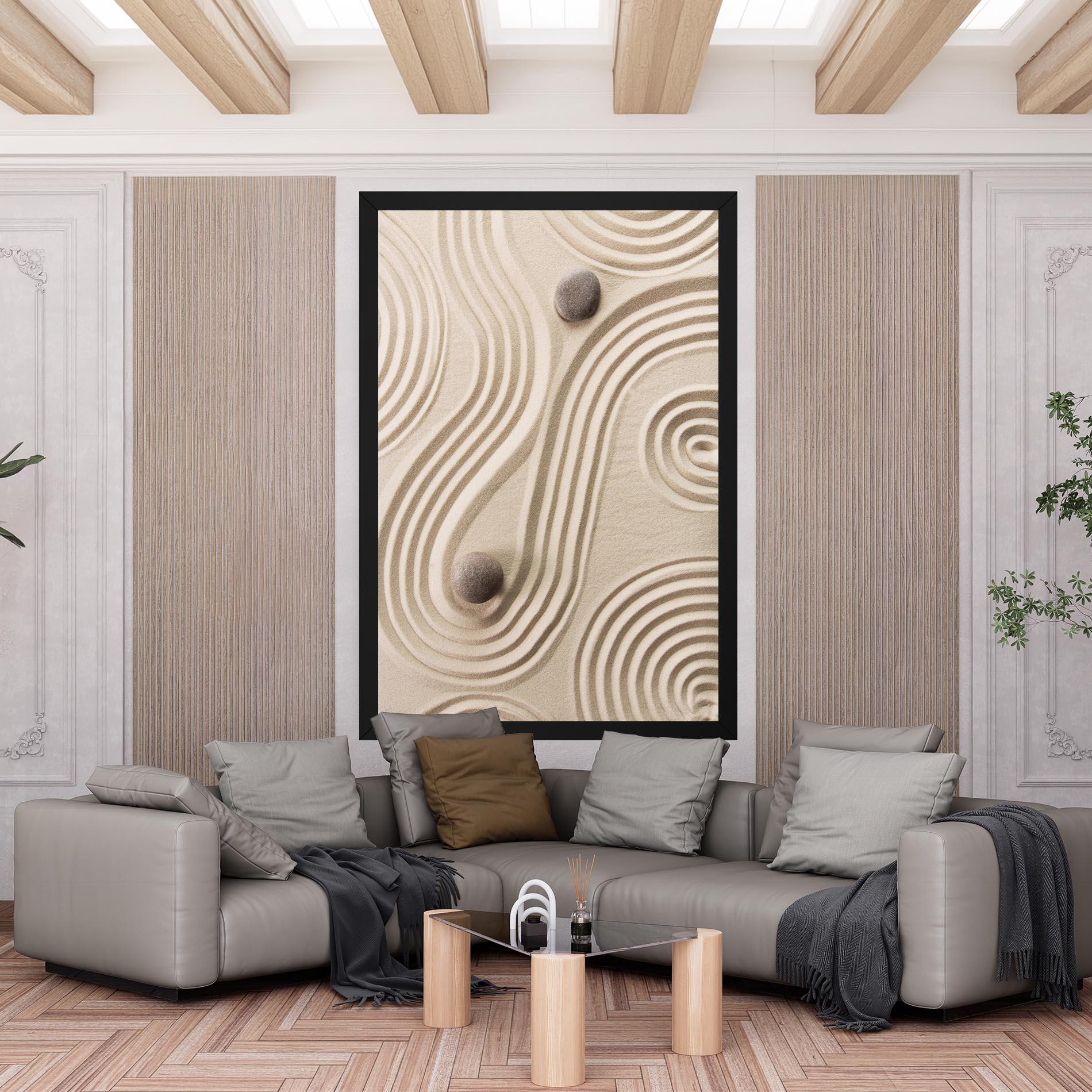 Tablou Canvas Cream Zen Stones mockup 6