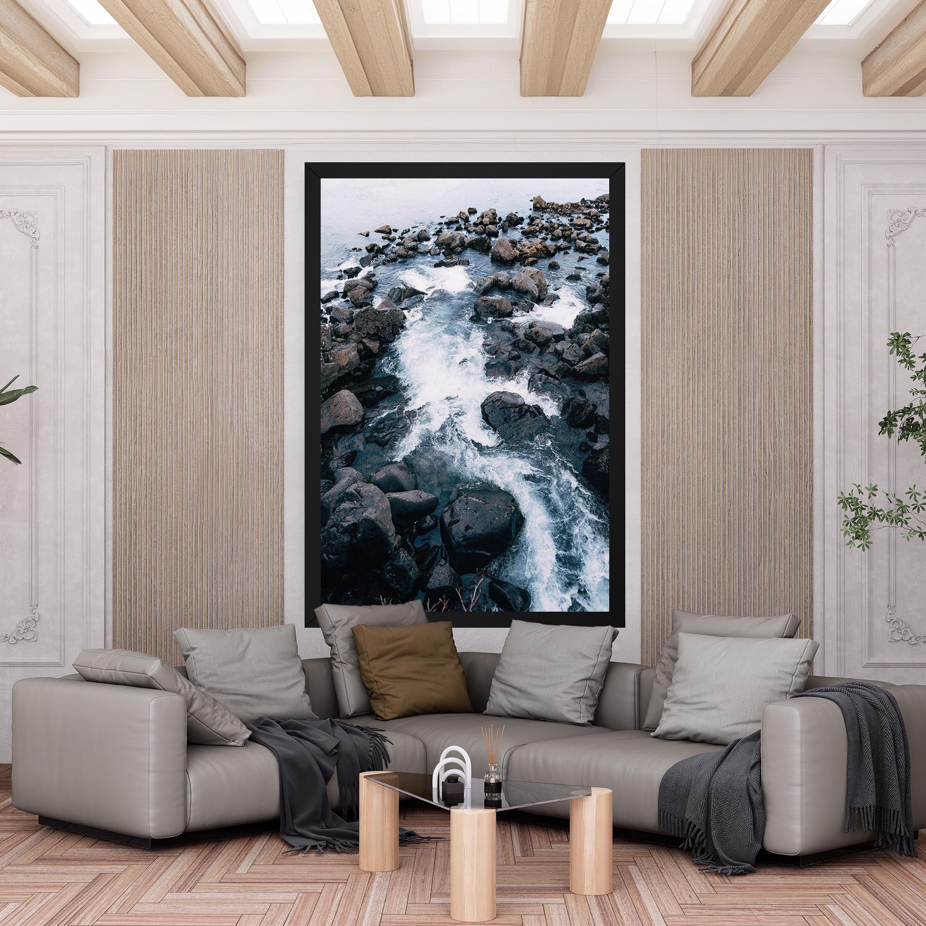 Tablou Canvas Mountain River Rock mockup 6