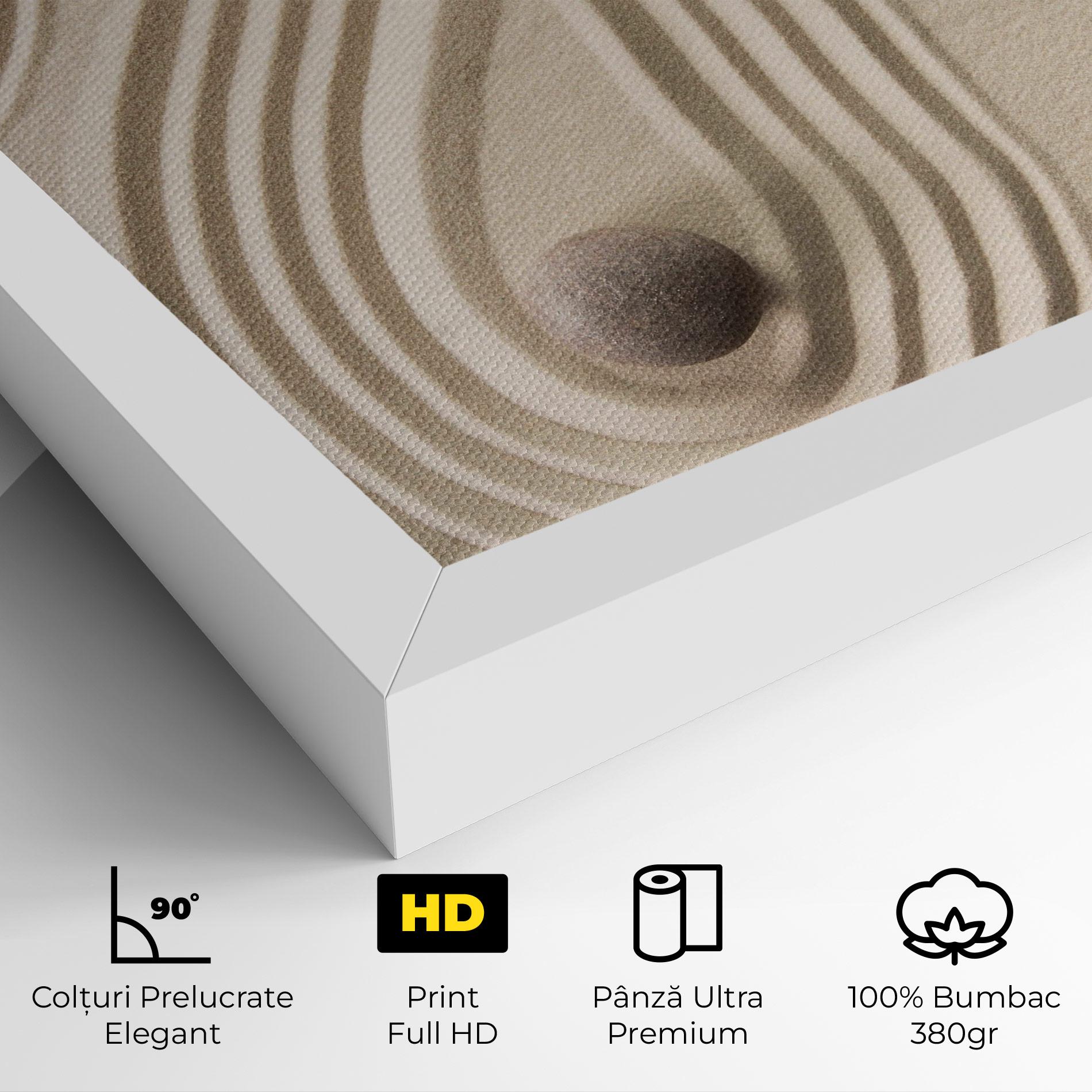 Tablou Canvas Cream Zen Stones mockup 4