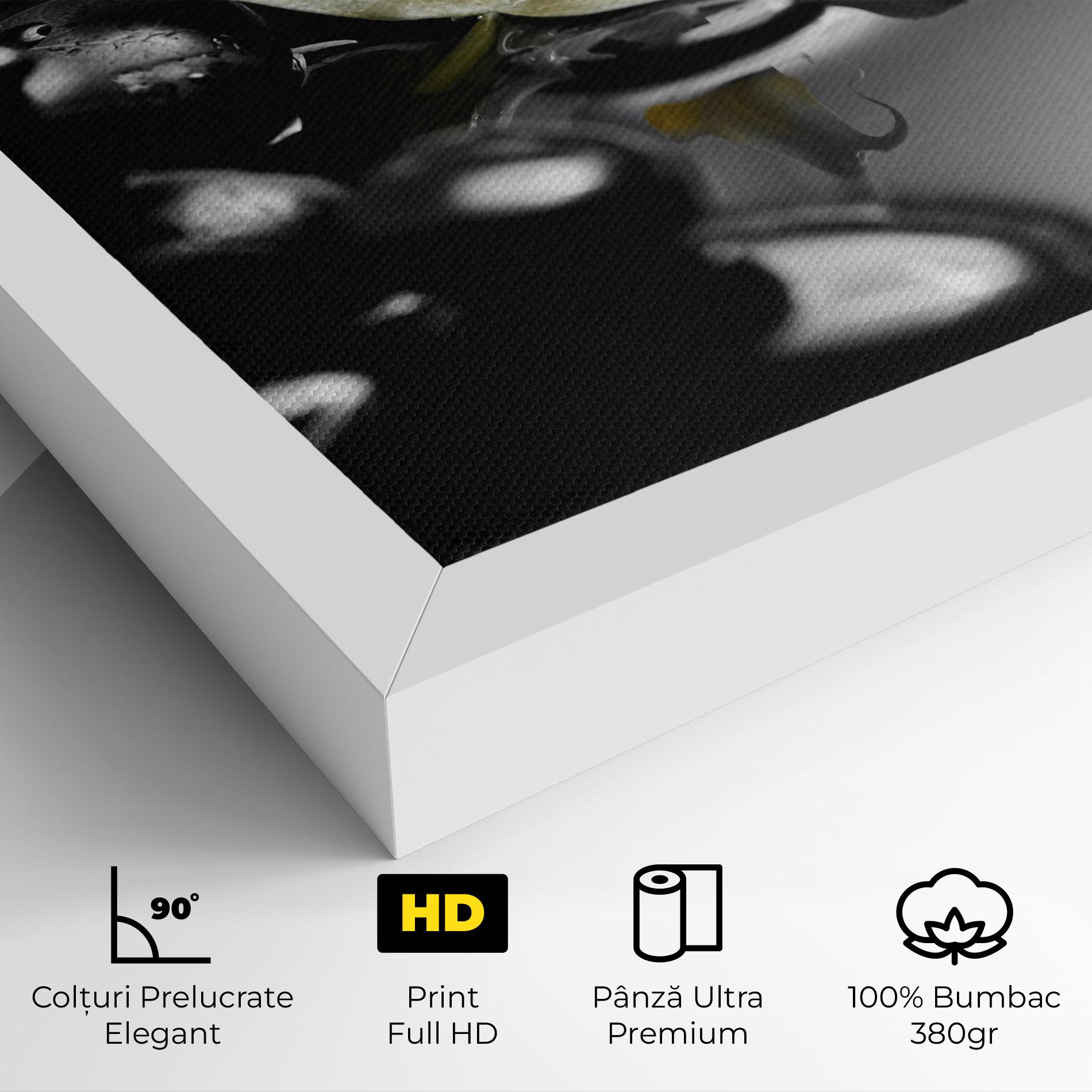 Tablou Canvas Pebbles Yellow Flower mockup 4