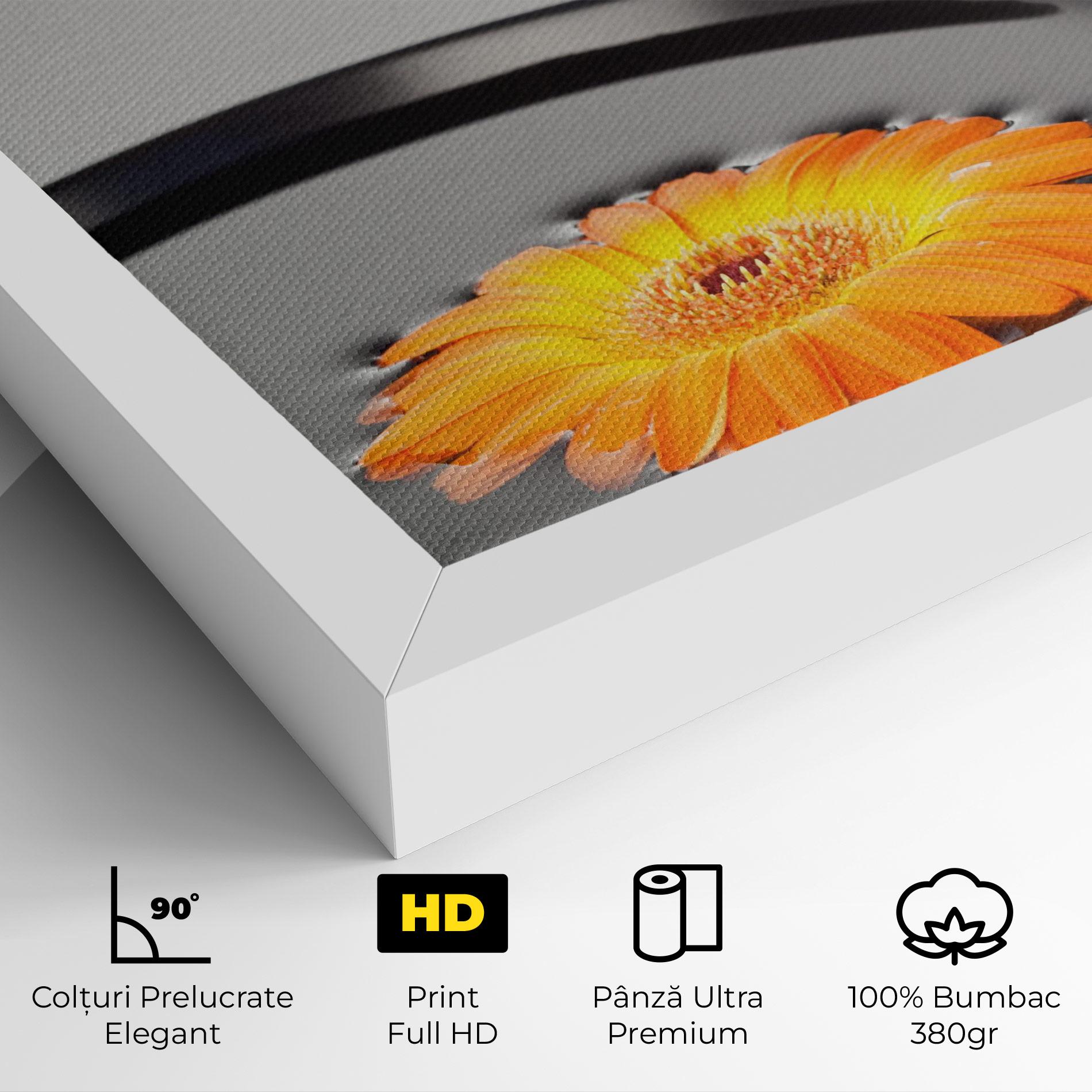 Tablou Canvas Stone Orange Flower mockup 4
