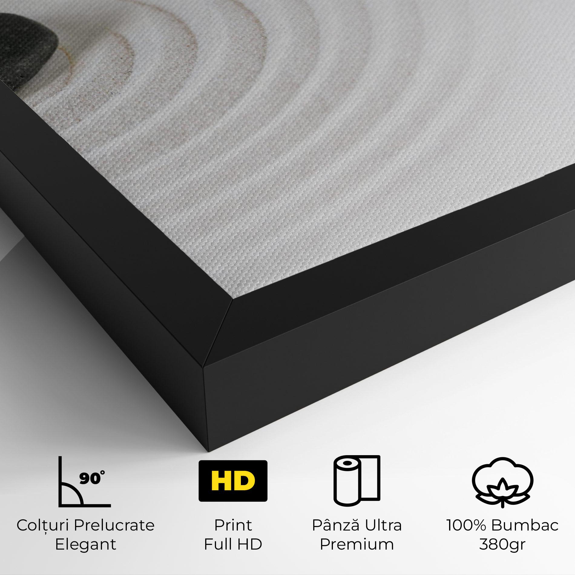 Tablou Canvas Black Stones Sand mockup 4