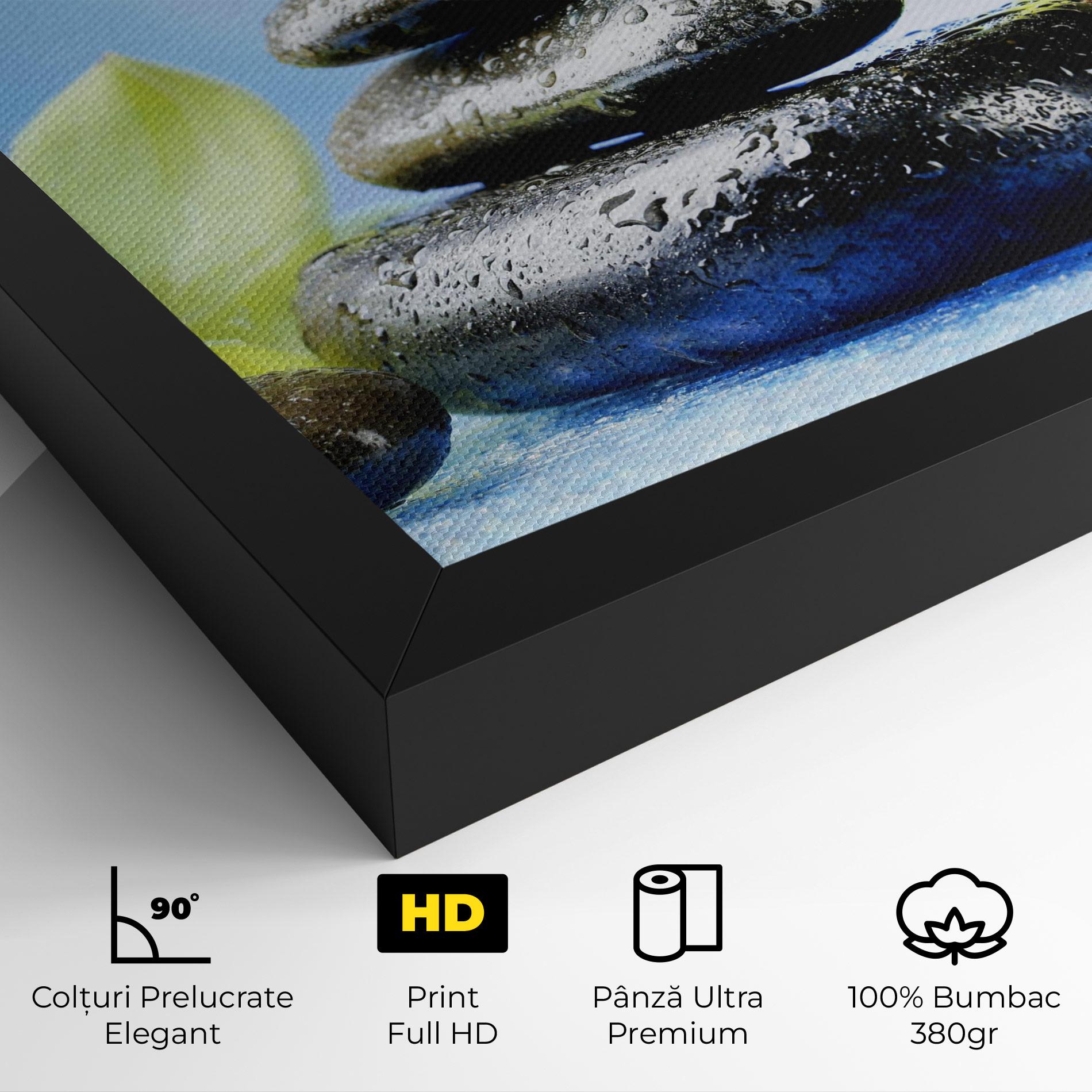 Tablou Canvas Blooming Orchid Stone mockup 4