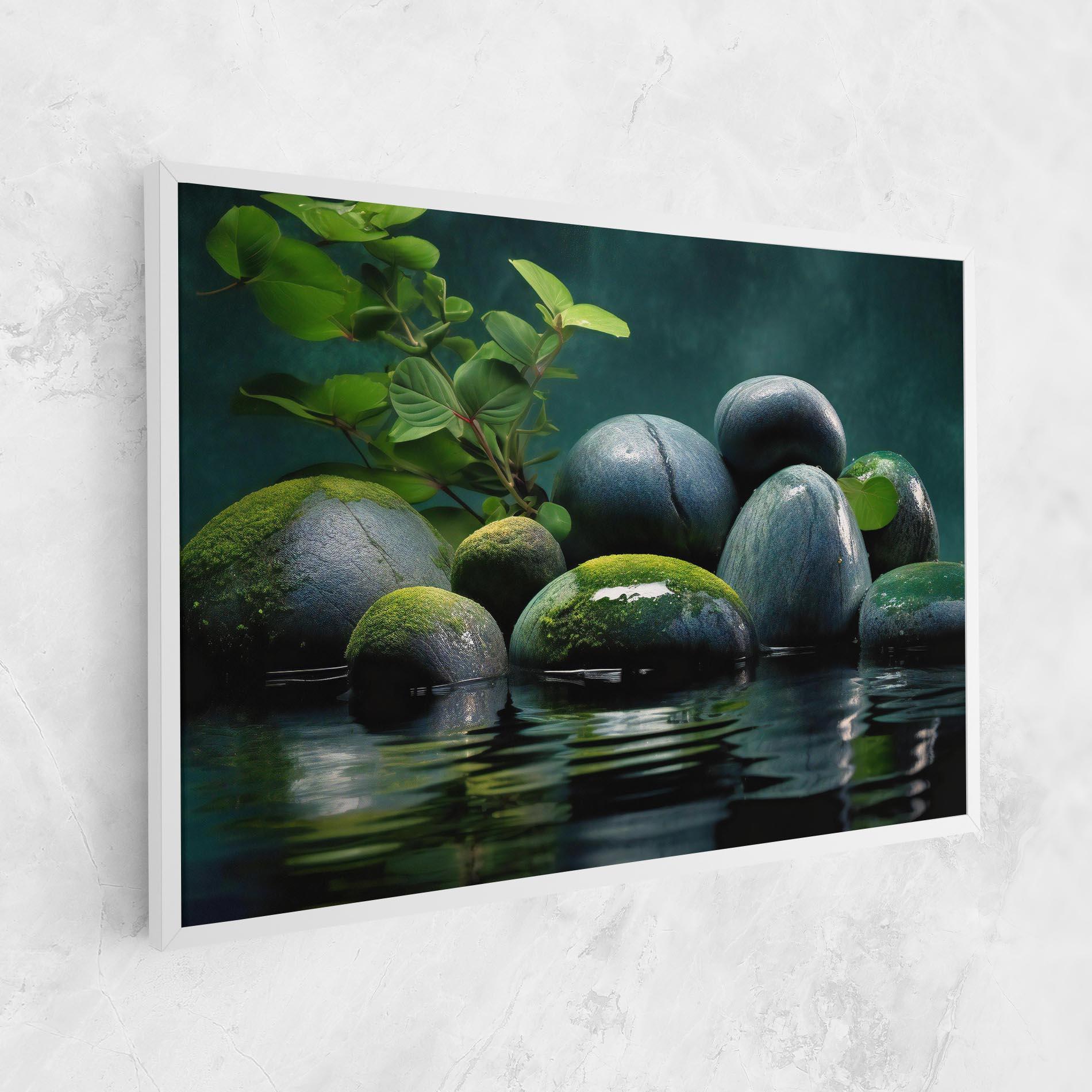 Tablou Canvas Green Stone Nature mockup 1