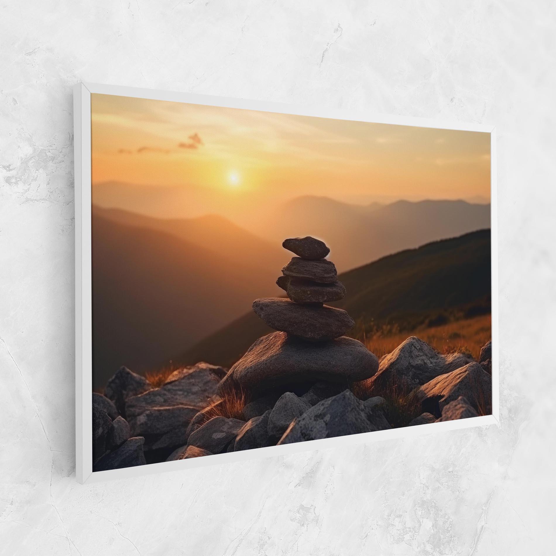 Tablou Canvas Nature Sunset Stones mockup 1
