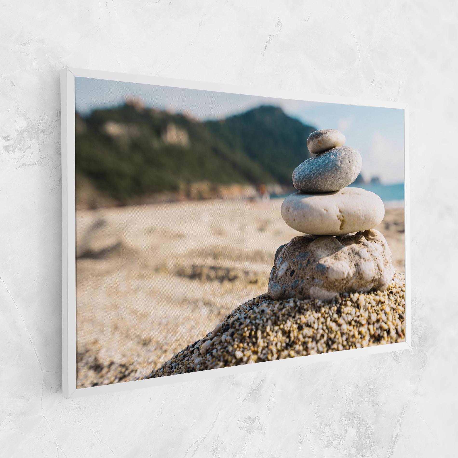 Tablou Canvas Pyramid Stones Beach mockup 1