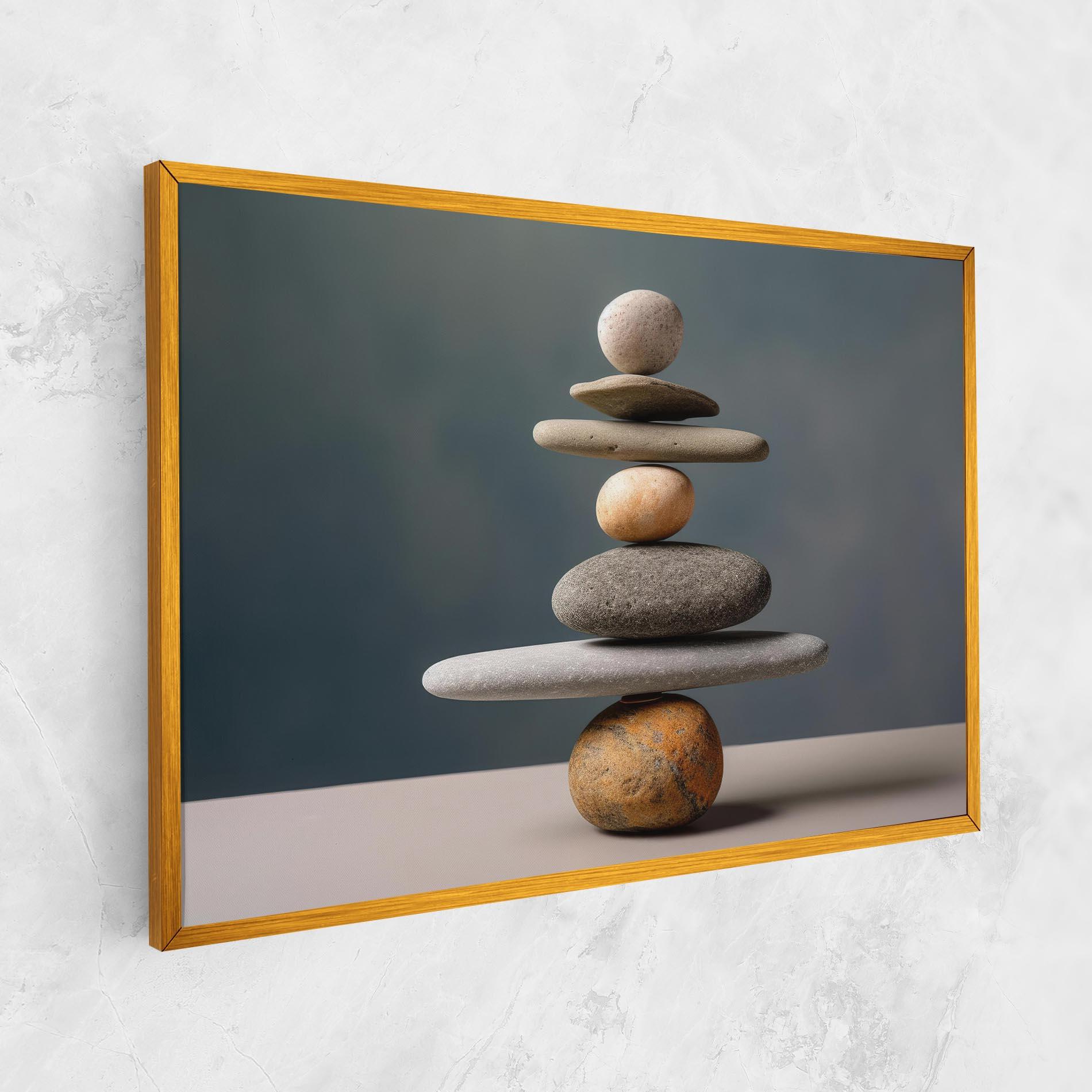 Tablou Canvas Balance Pebbles Pyramid mockup 1