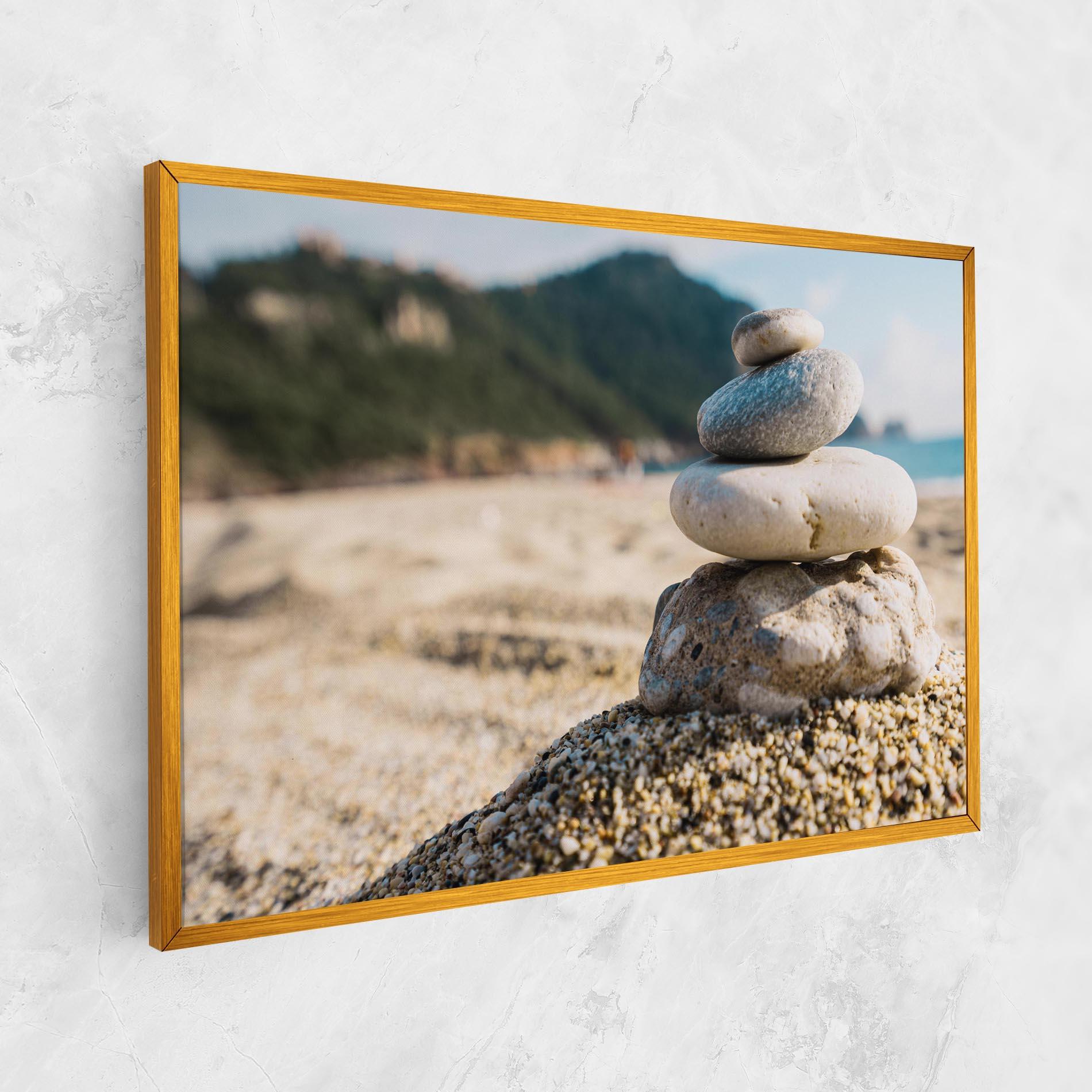 Tablou Canvas Pyramid Stones Beach mockup 1