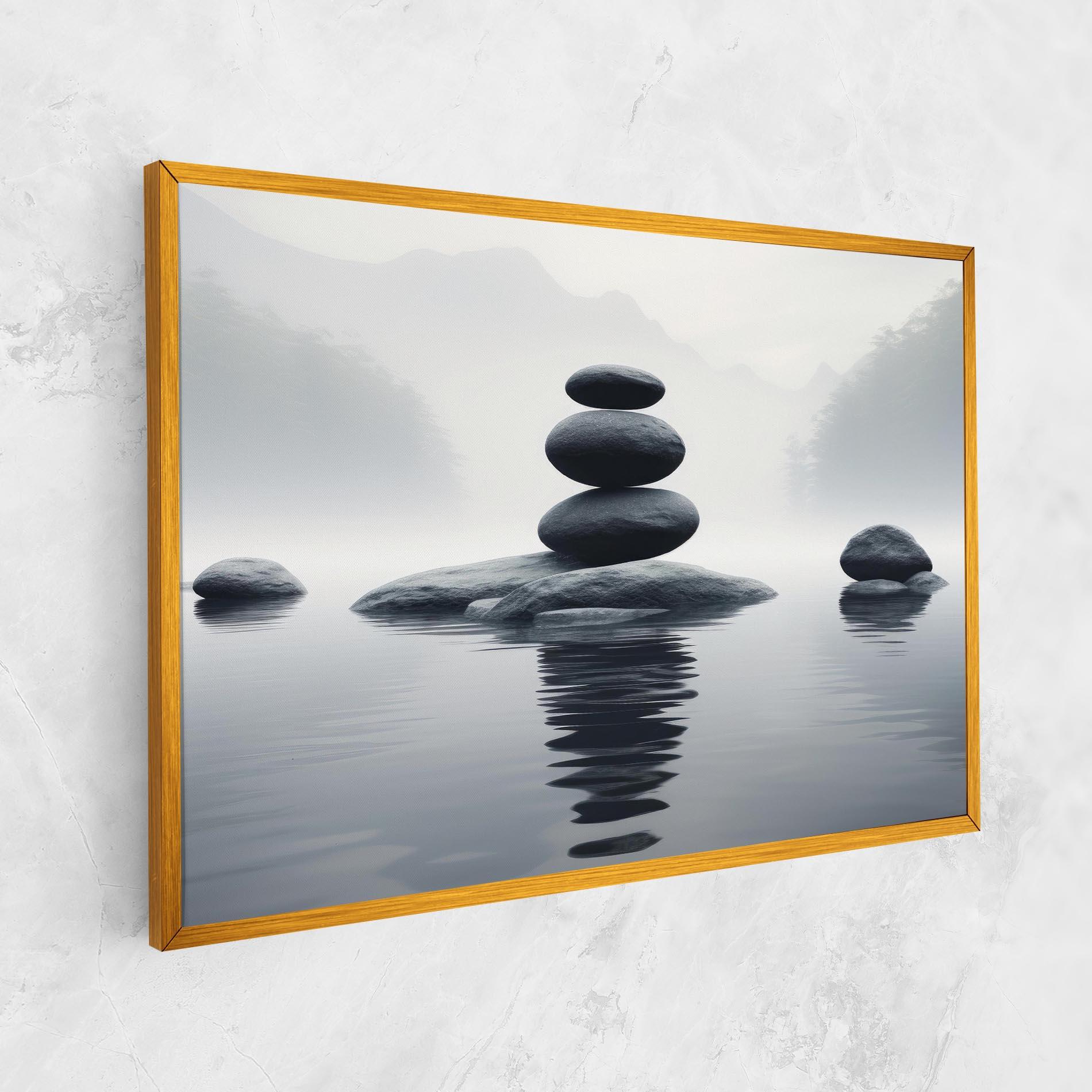 Tablou Canvas Stones Foggy View mockup 1