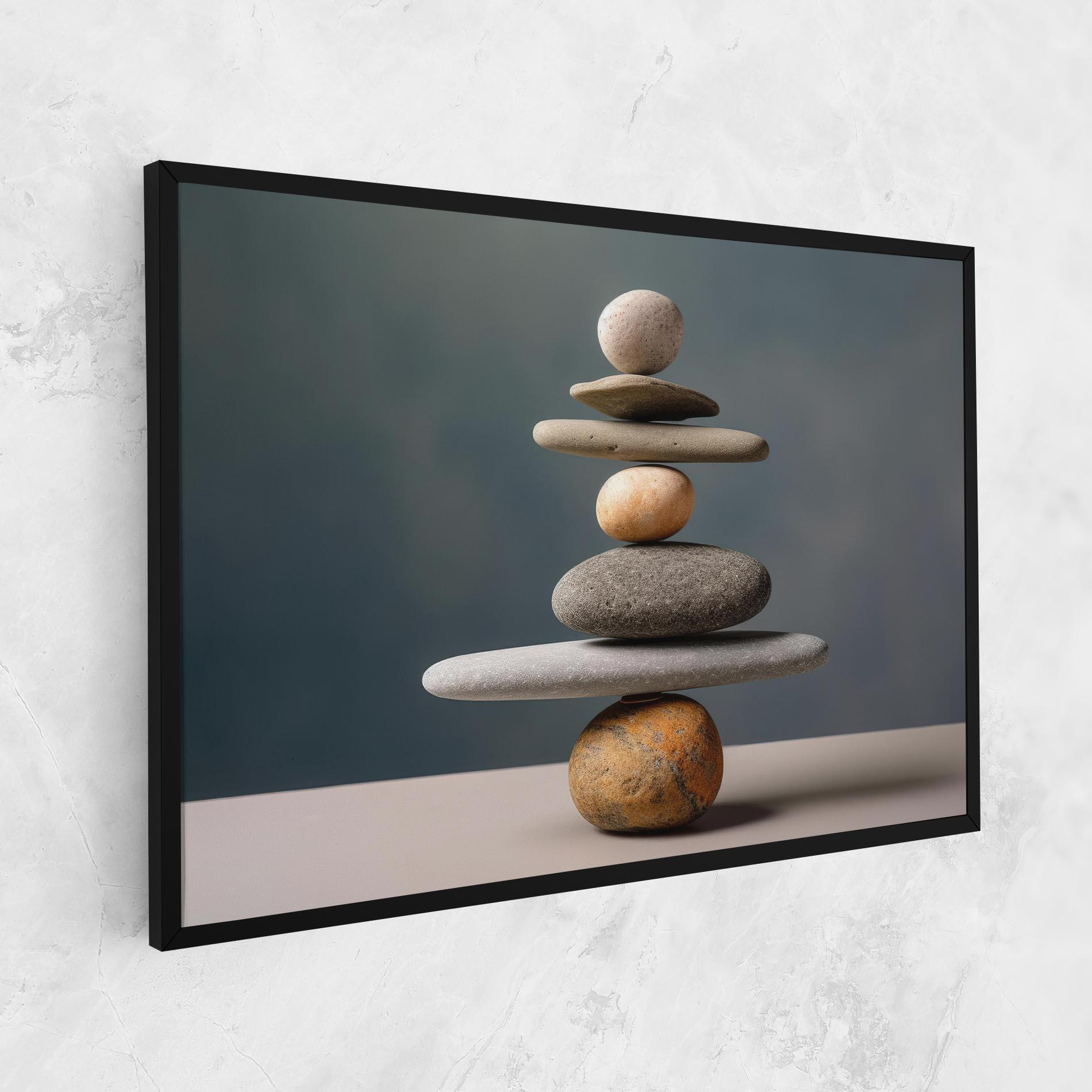 Tablou Canvas Balance Pebbles Pyramid mockup 1