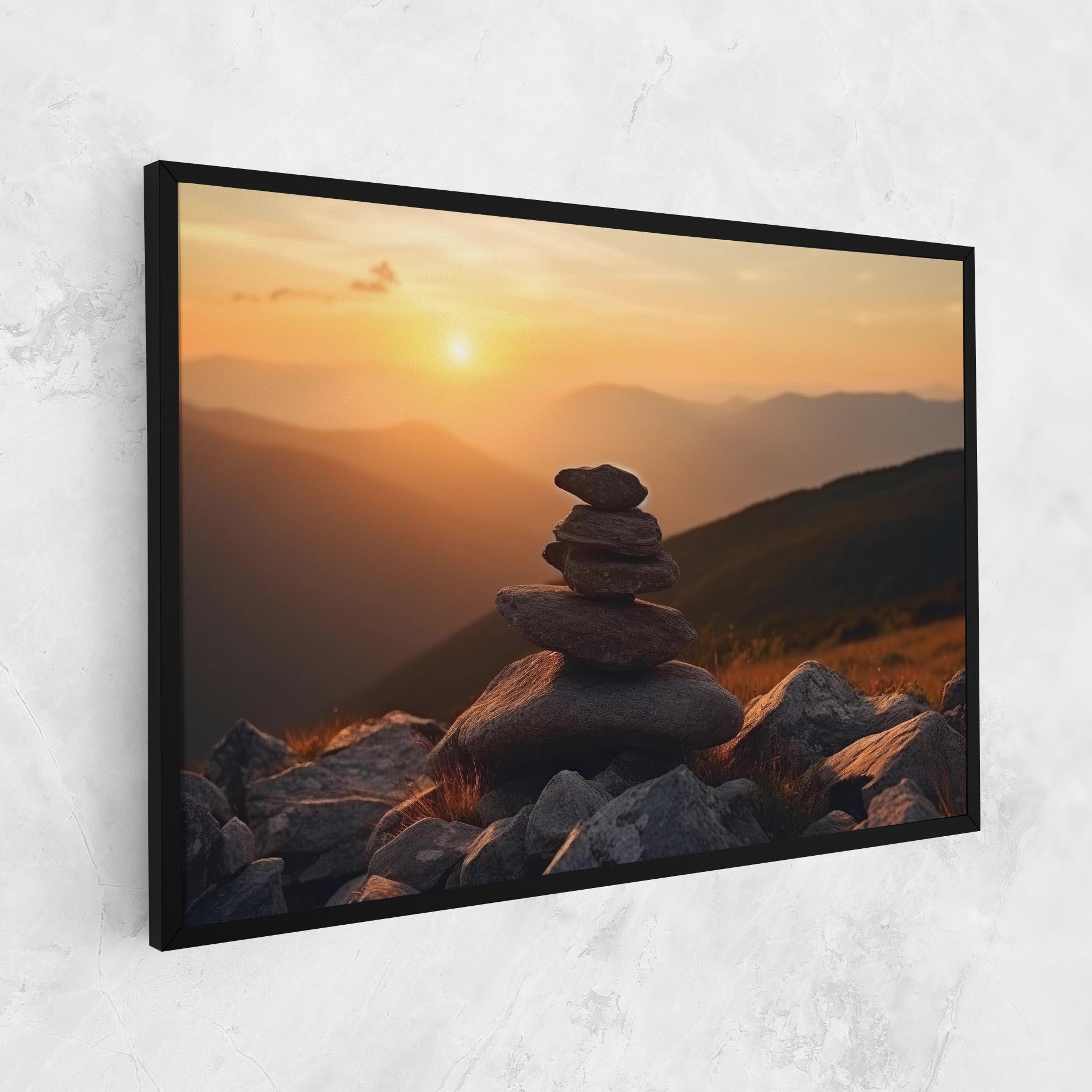 Tablou Canvas Nature Sunset Stones mockup 1
