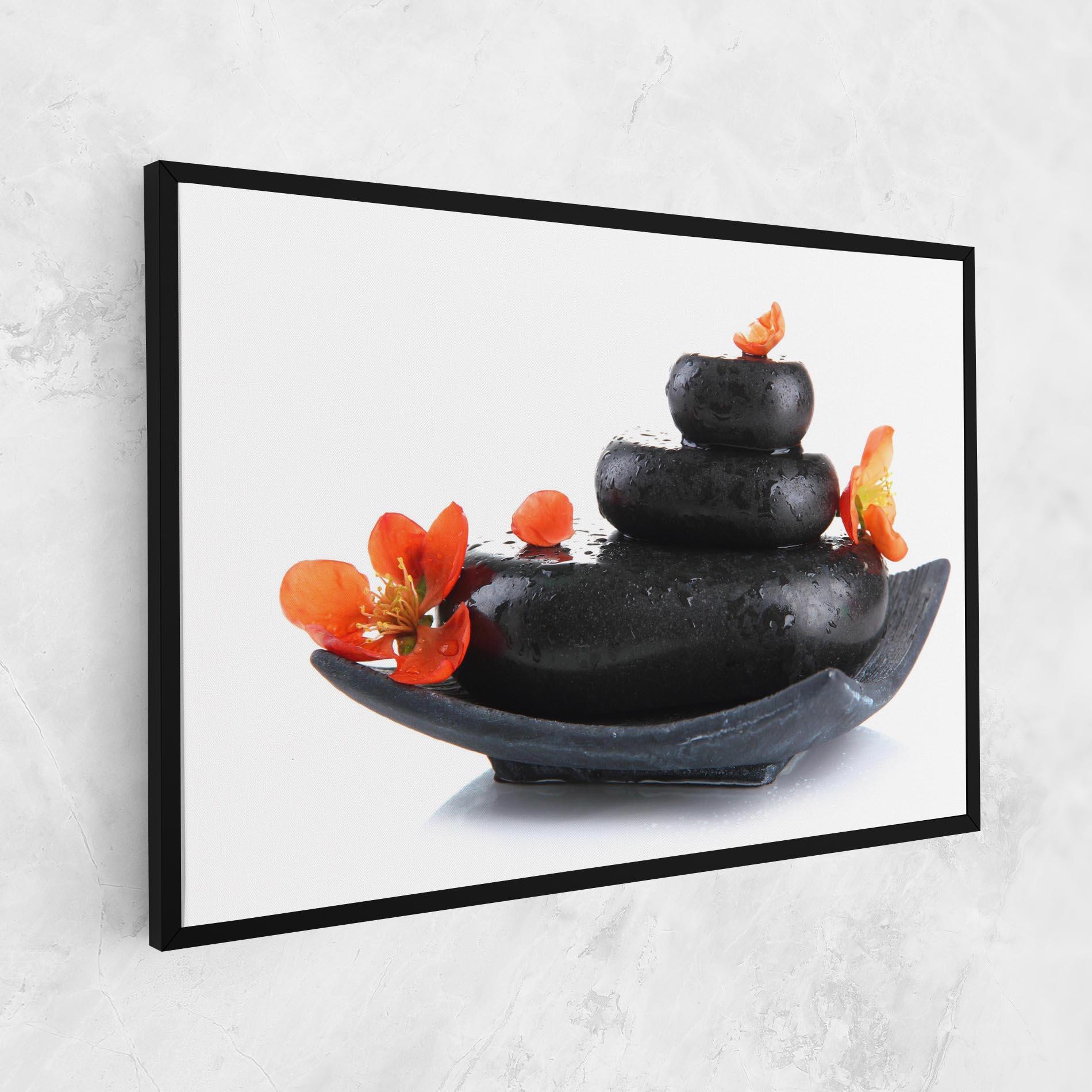 Tablou Canvas Spa Stones Flowers mockup 1
