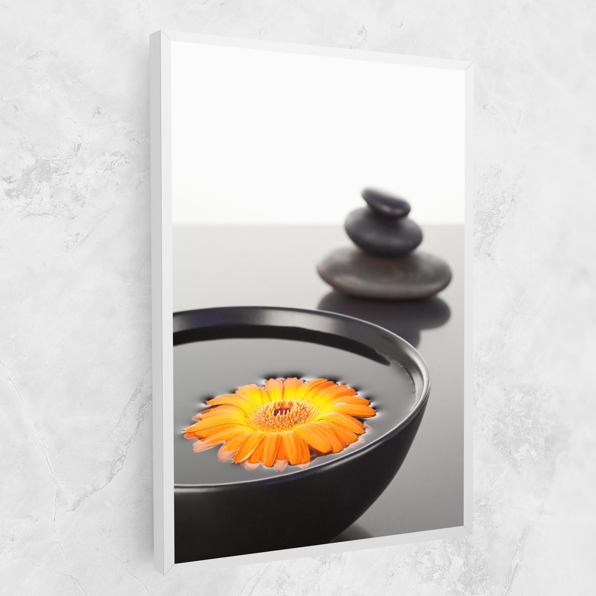 Tablou Canvas Stone Orange Flower mockup 1