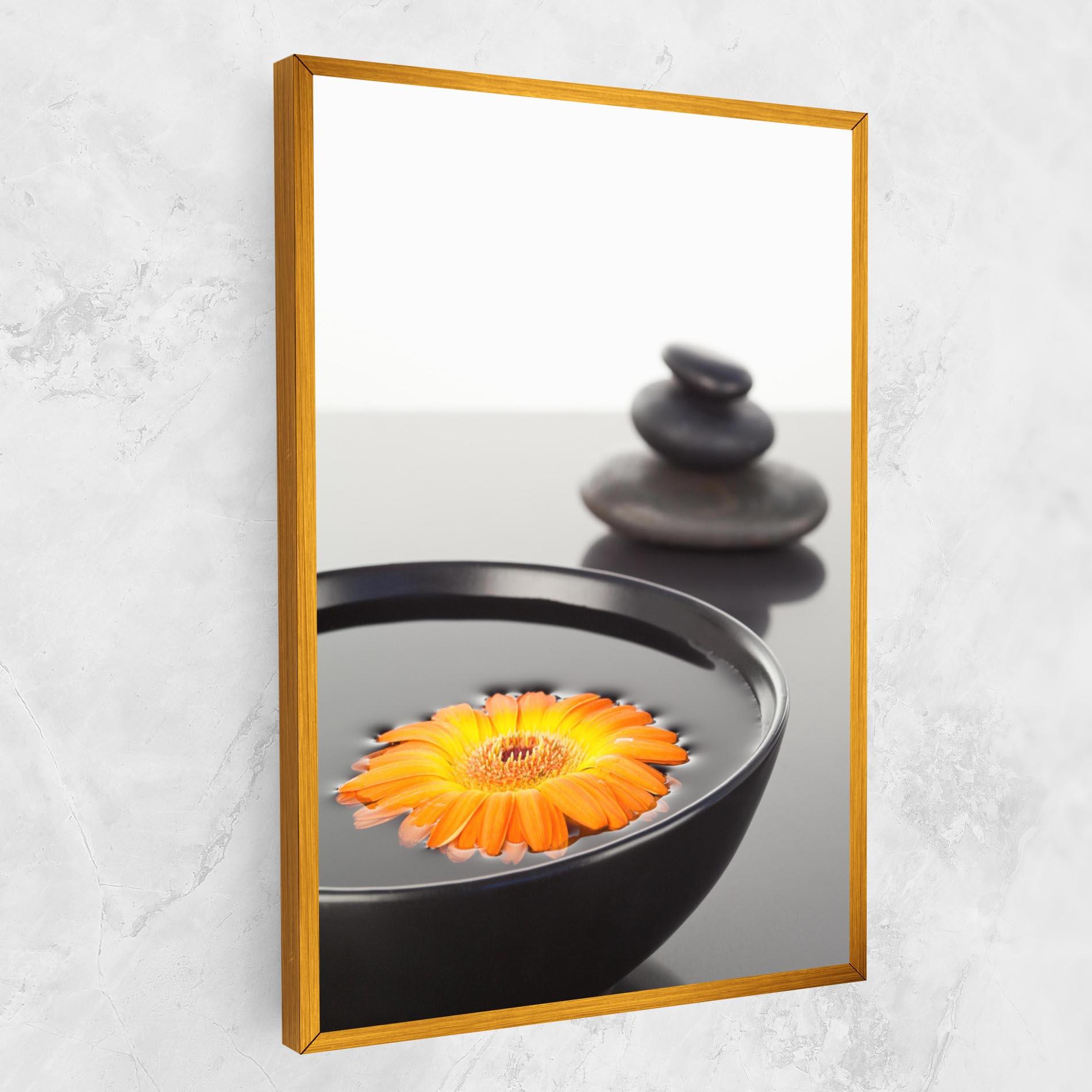 Tablou Canvas Stone Orange Flower mockup 1