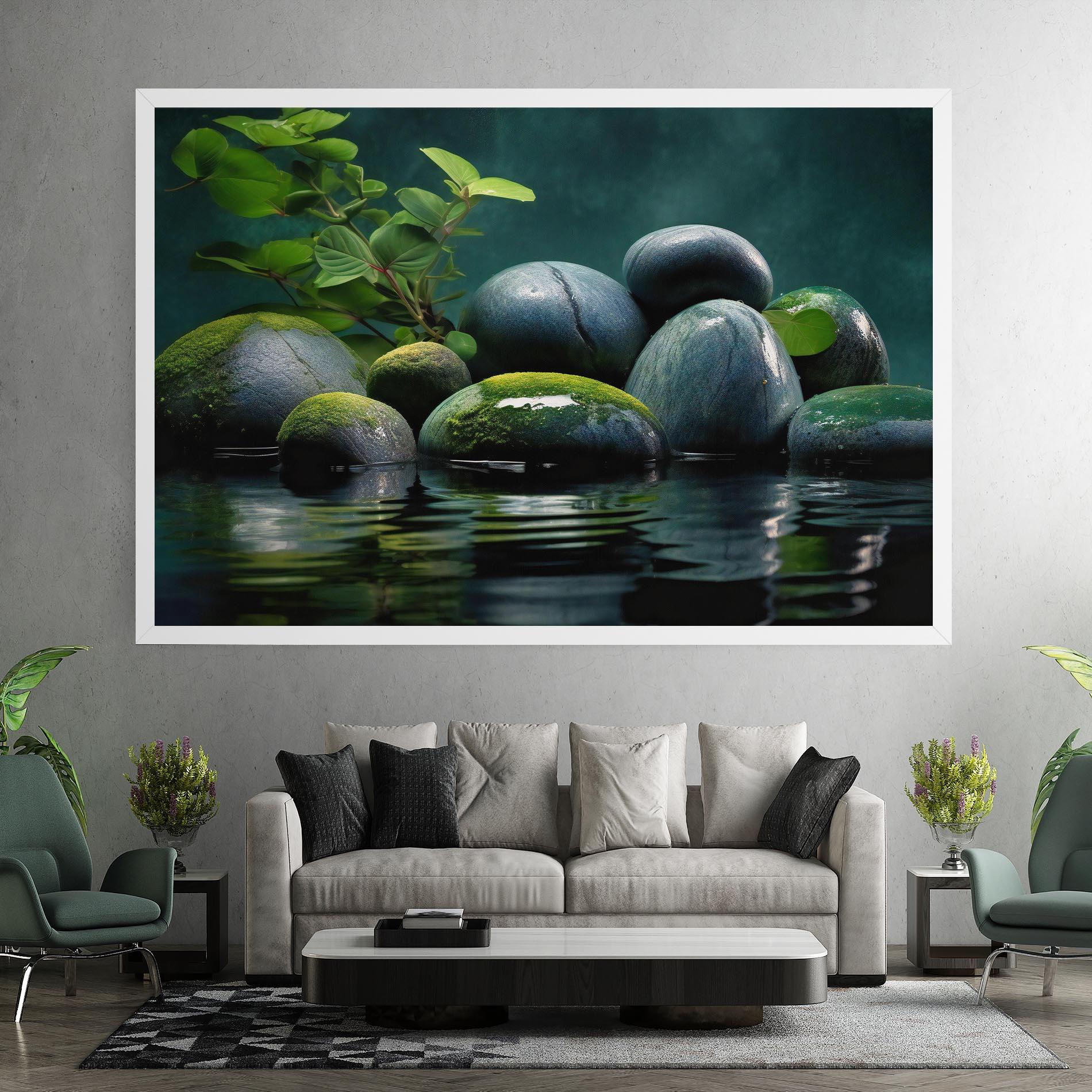 Tablou Canvas Green Stone Nature mockup 7