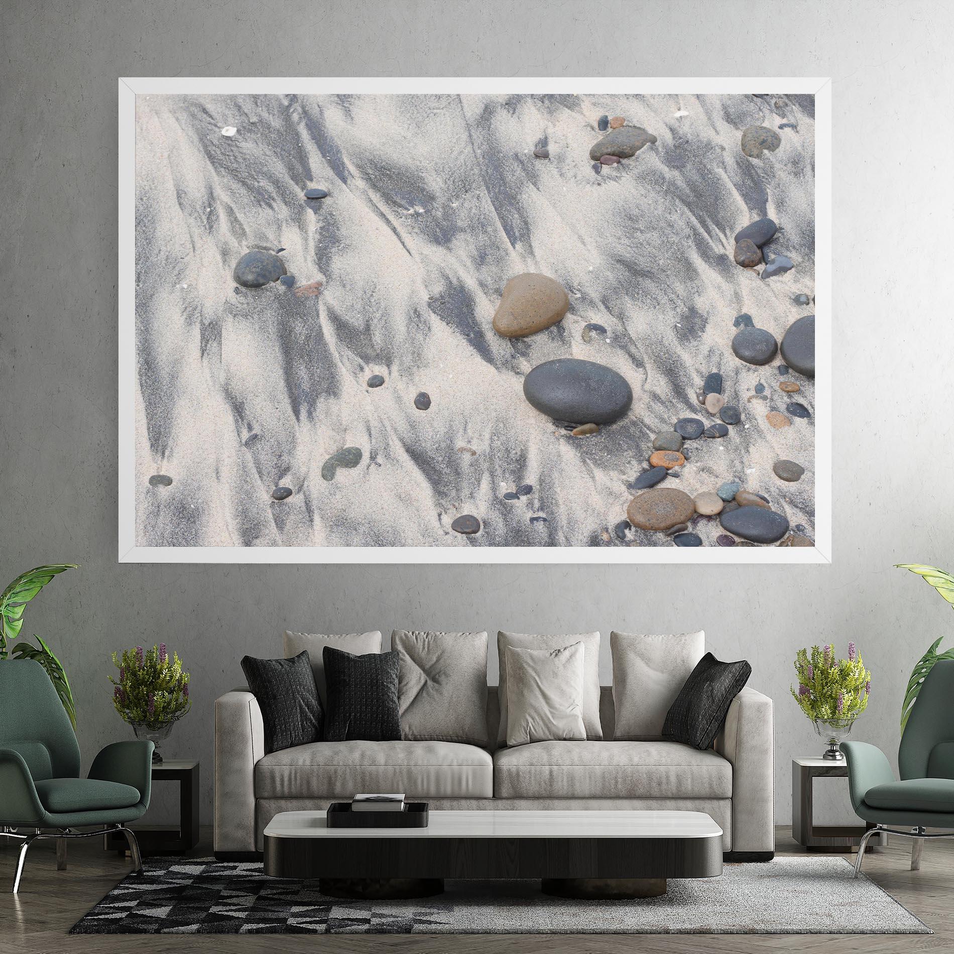 Tablou Canvas Sandy Beach Stones mockup 7