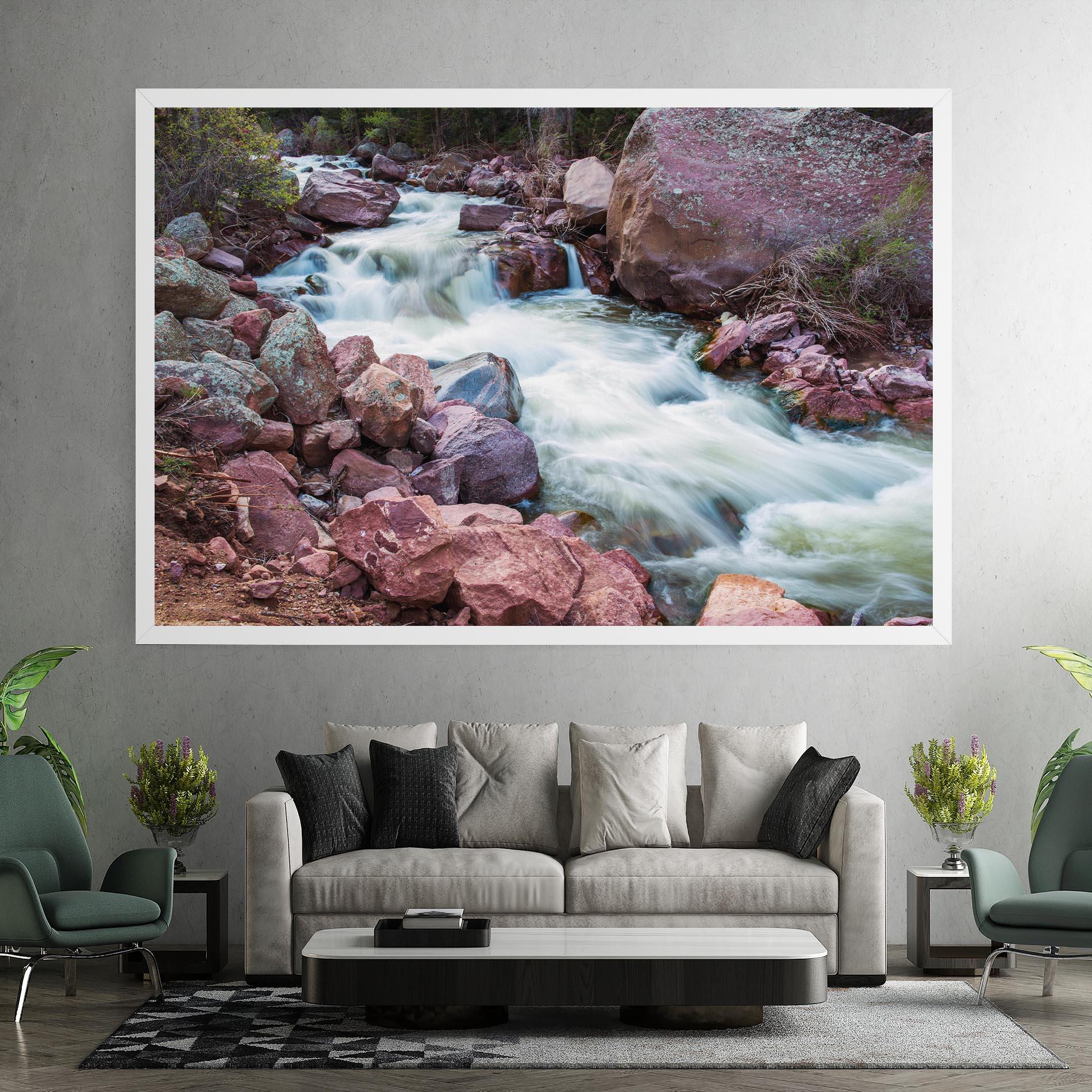 Tablou Canvas Spring Water Rocks mockup 7