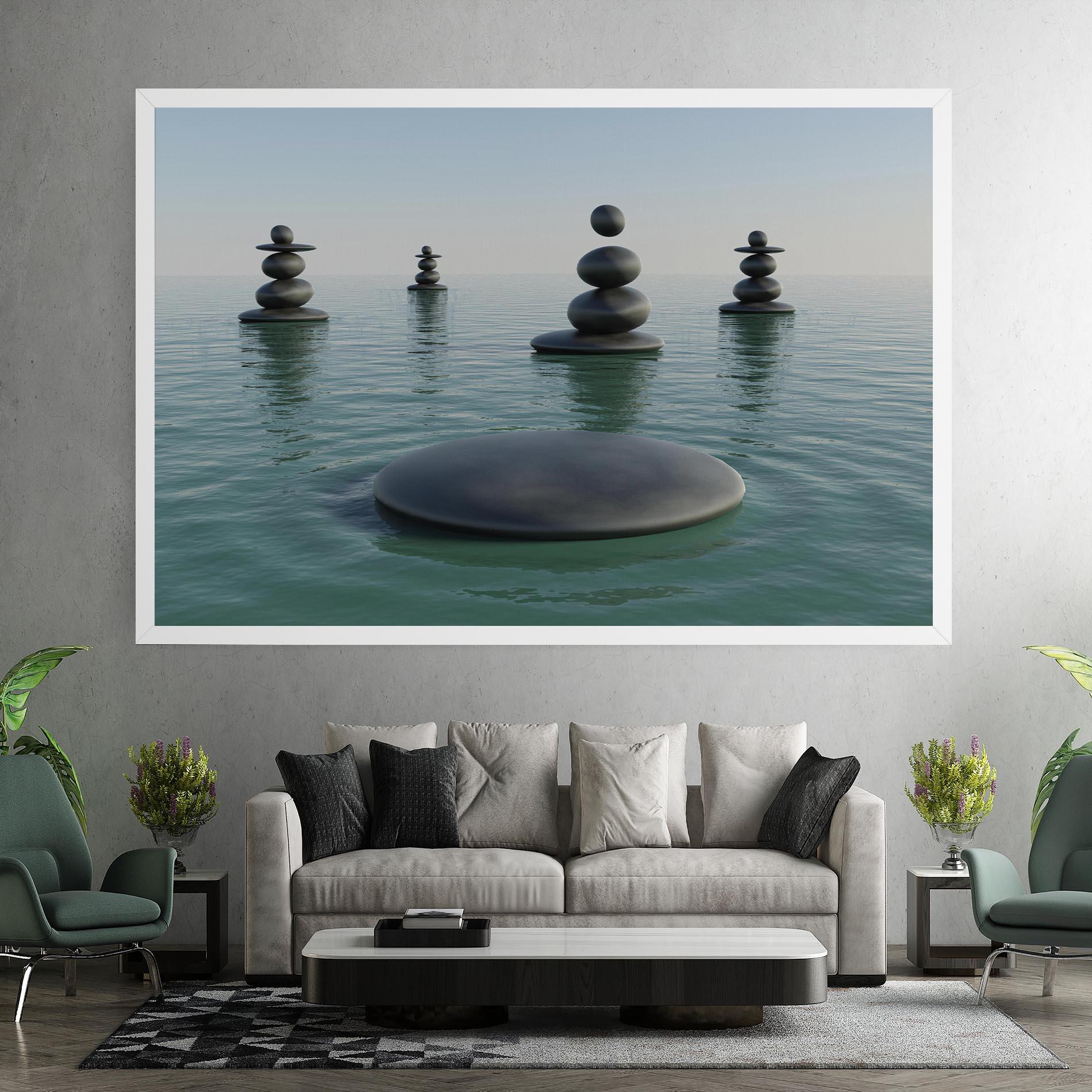 Tablou Canvas Zen Rock Pool mockup 7