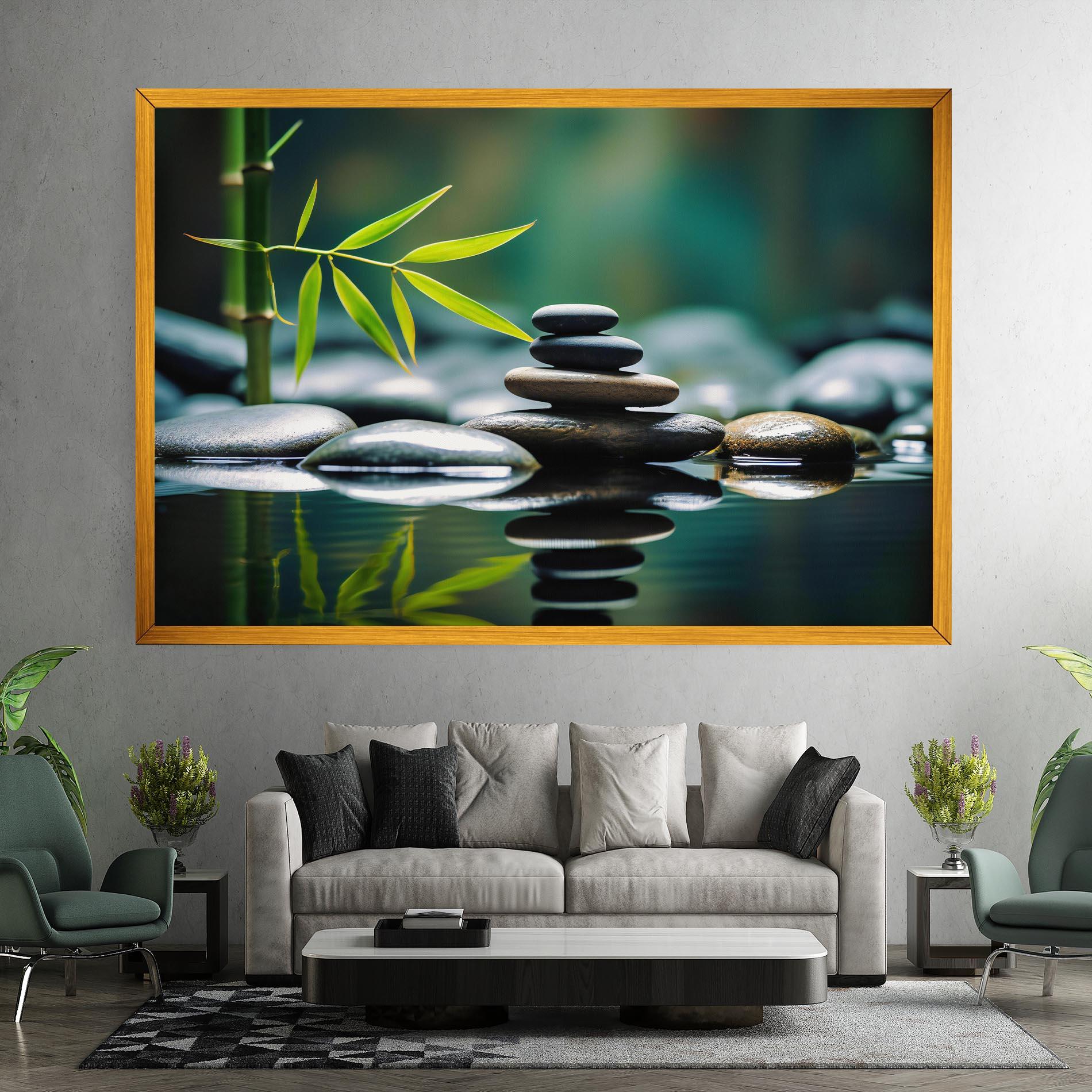 Tablou Canvas Bamboo Stones mockup 7