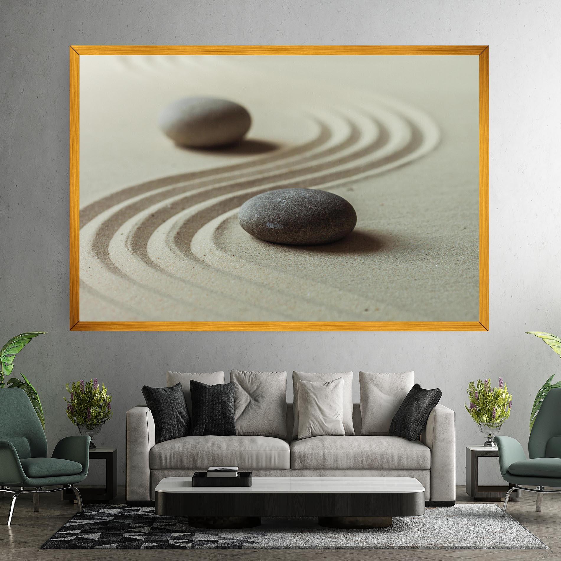 Tablou Canvas Cream Sand Stones mockup 7