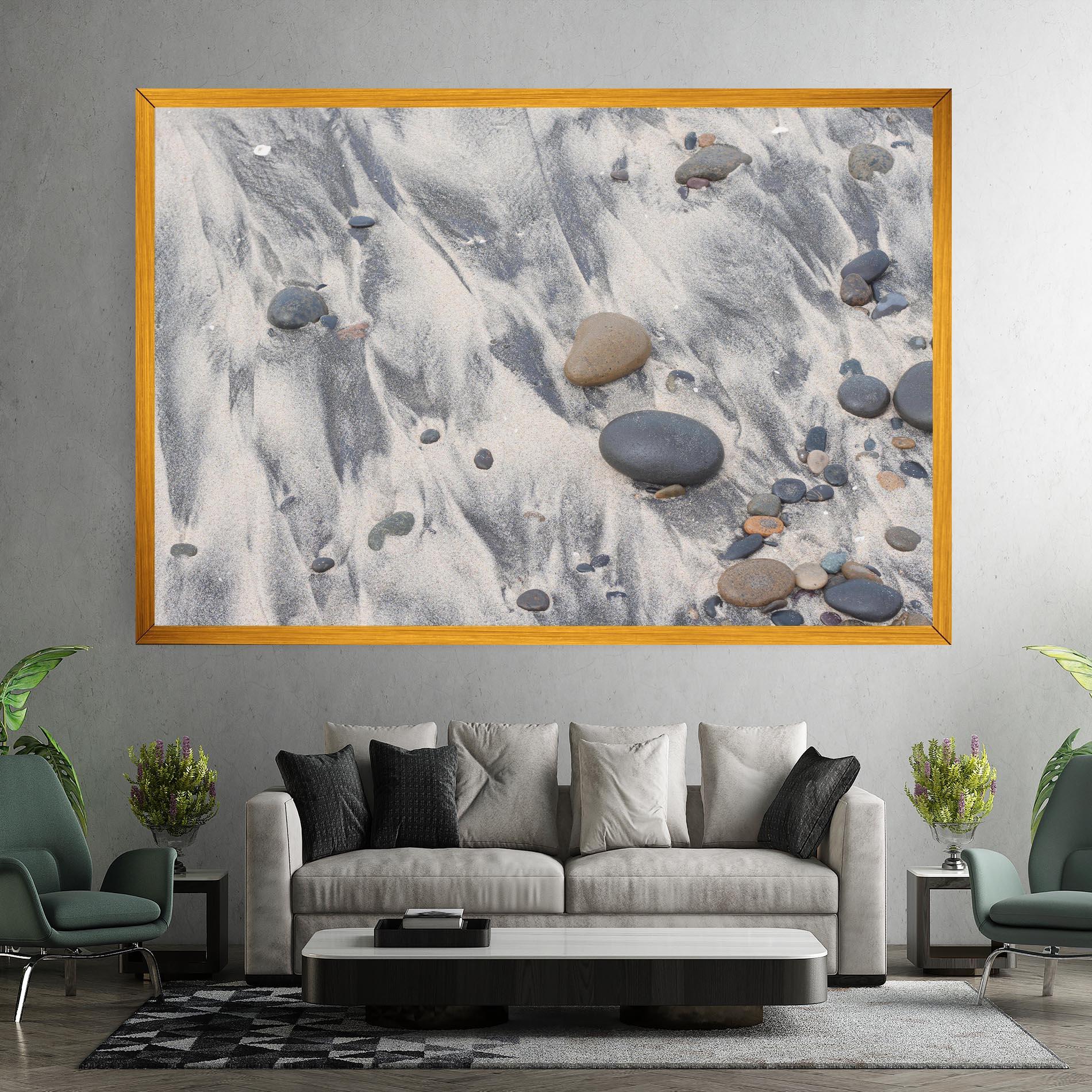 Tablou Canvas Sandy Beach Stones mockup 7