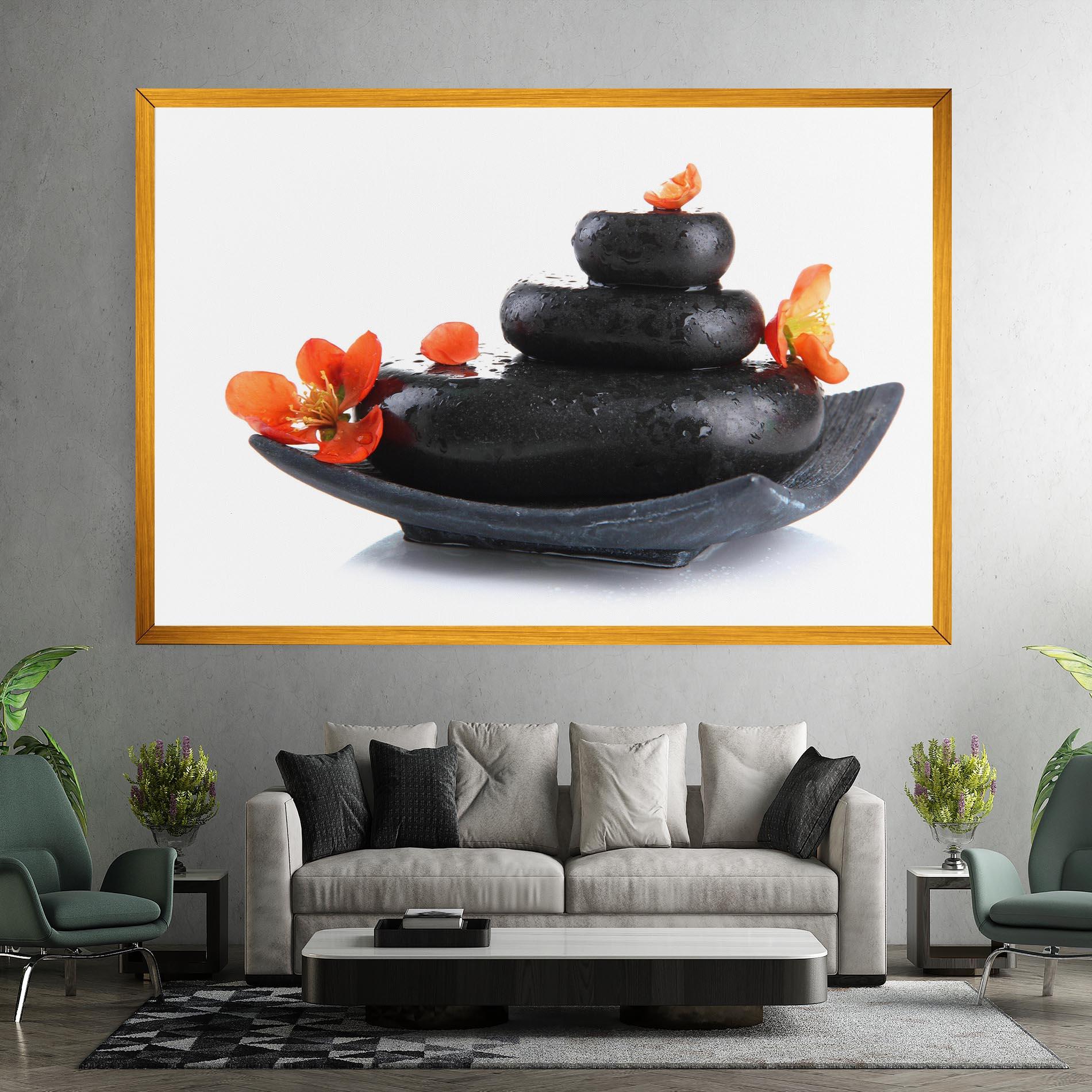 Tablou Canvas Spa Stones Flowers mockup 7