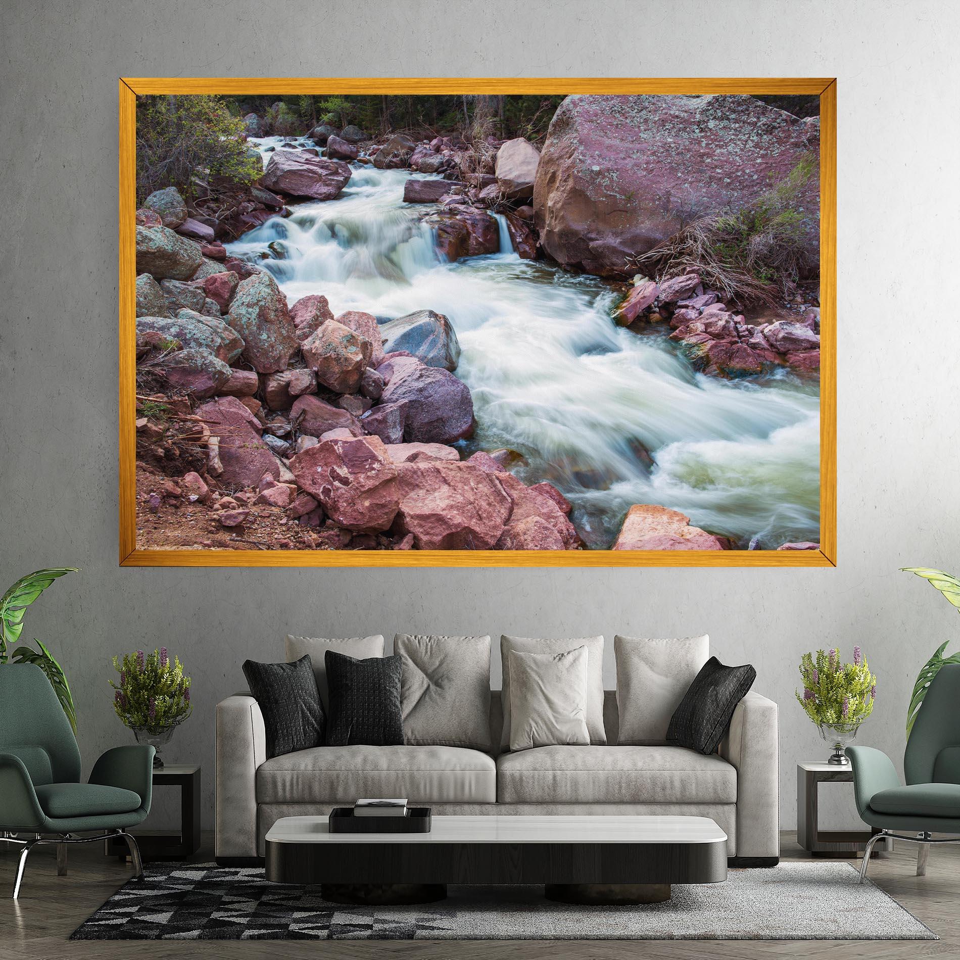 Tablou Canvas Spring Water Rocks mockup 7