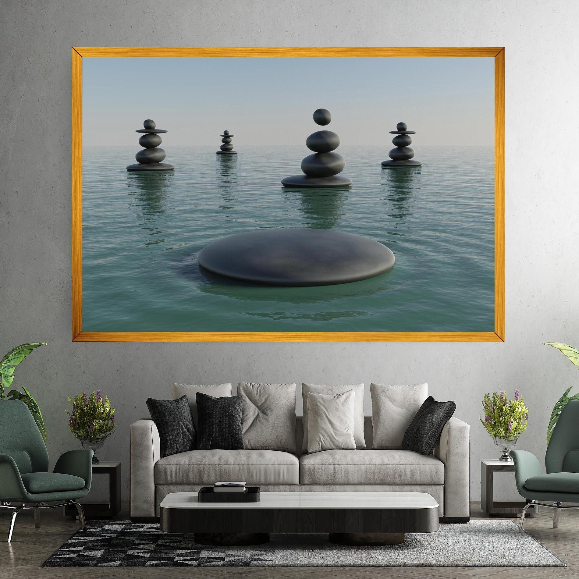 Tablou Canvas Zen Rock Pool mockup 7