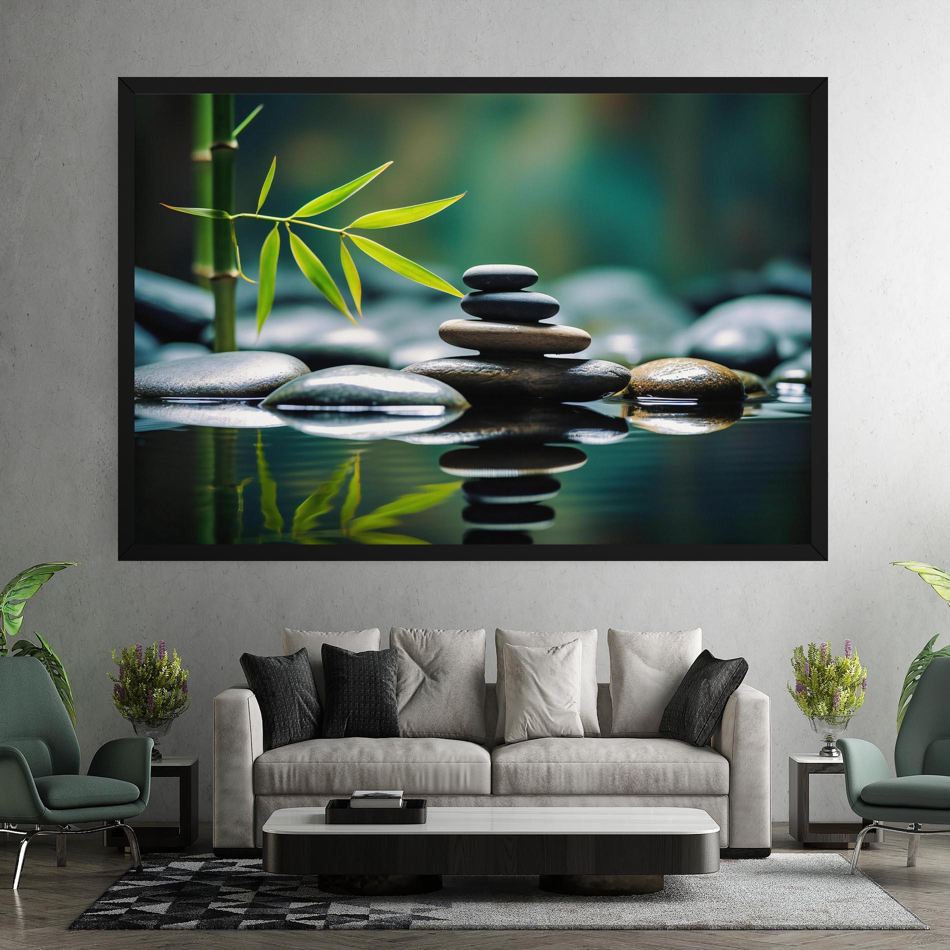 Tablou Canvas Bamboo Stones mockup 7
