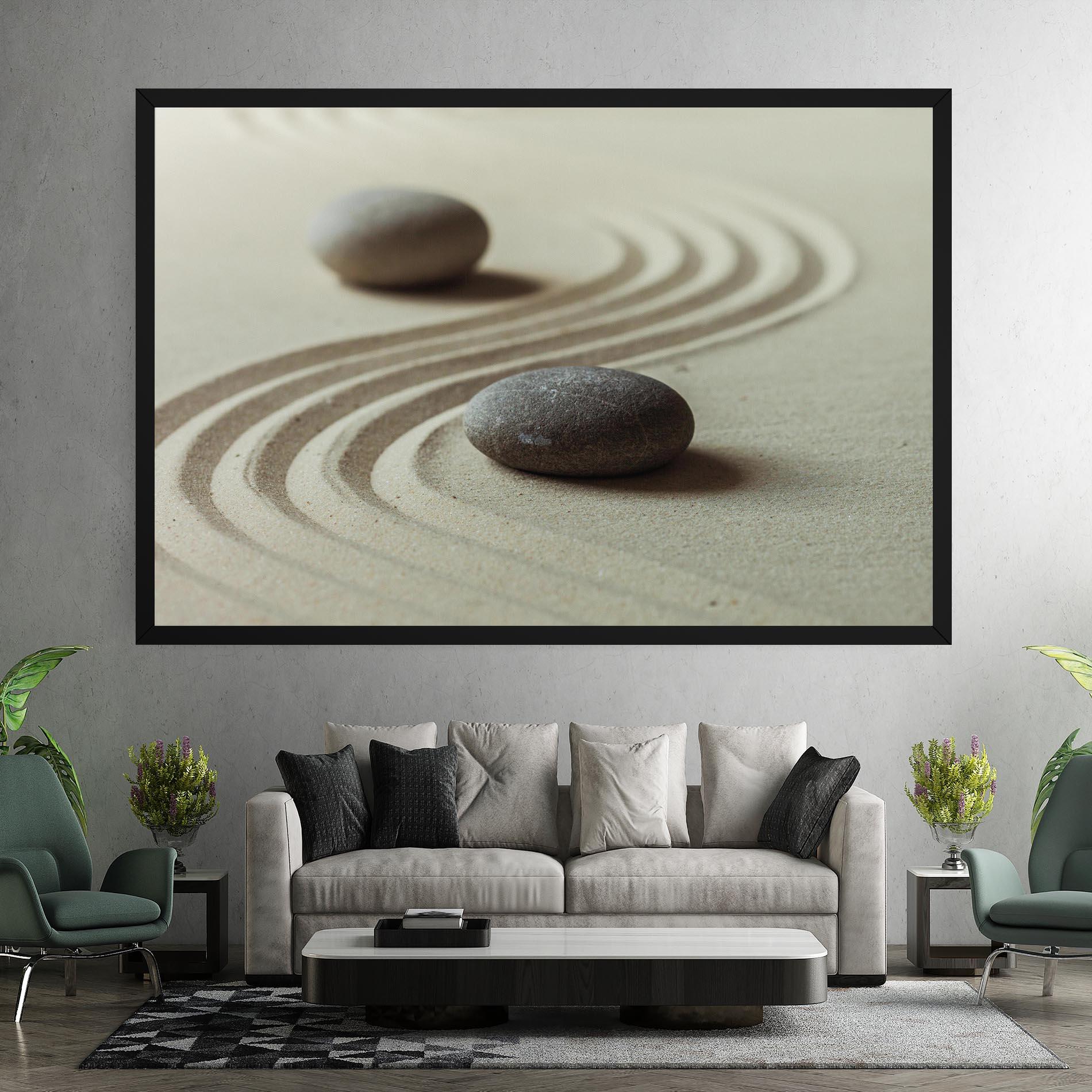 Tablou Canvas Cream Sand Stones mockup 7