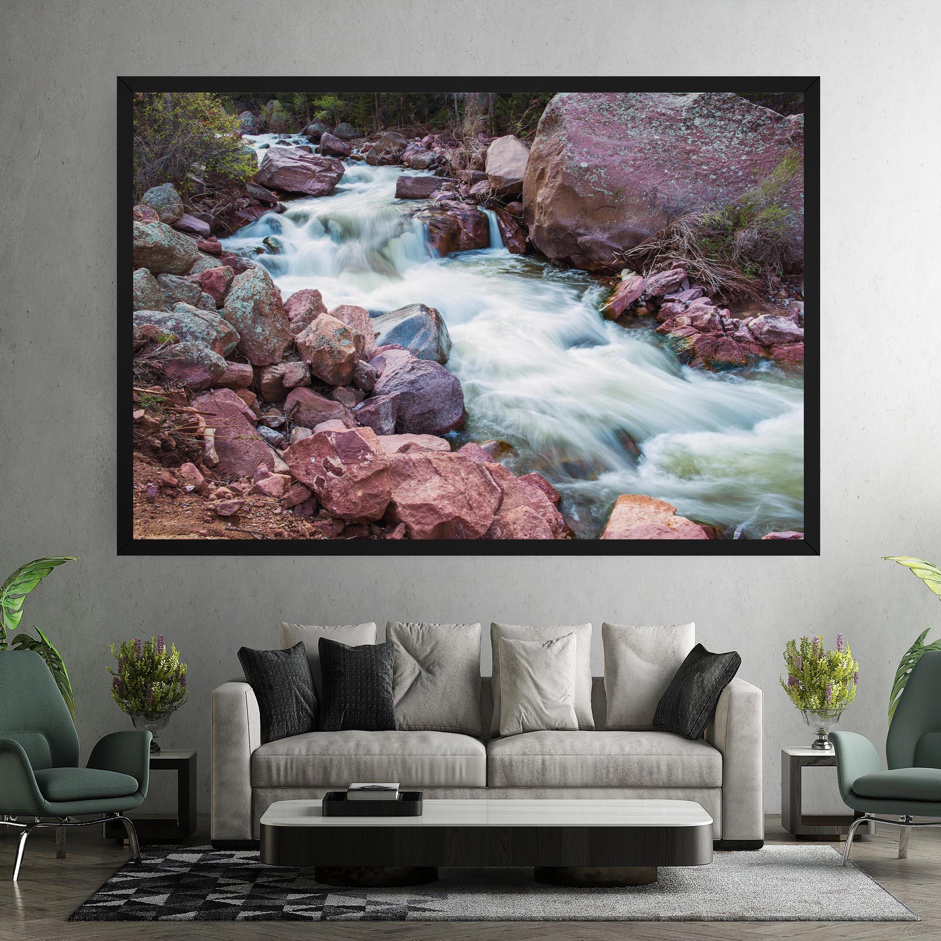 Tablou Canvas Spring Water Rocks mockup 7