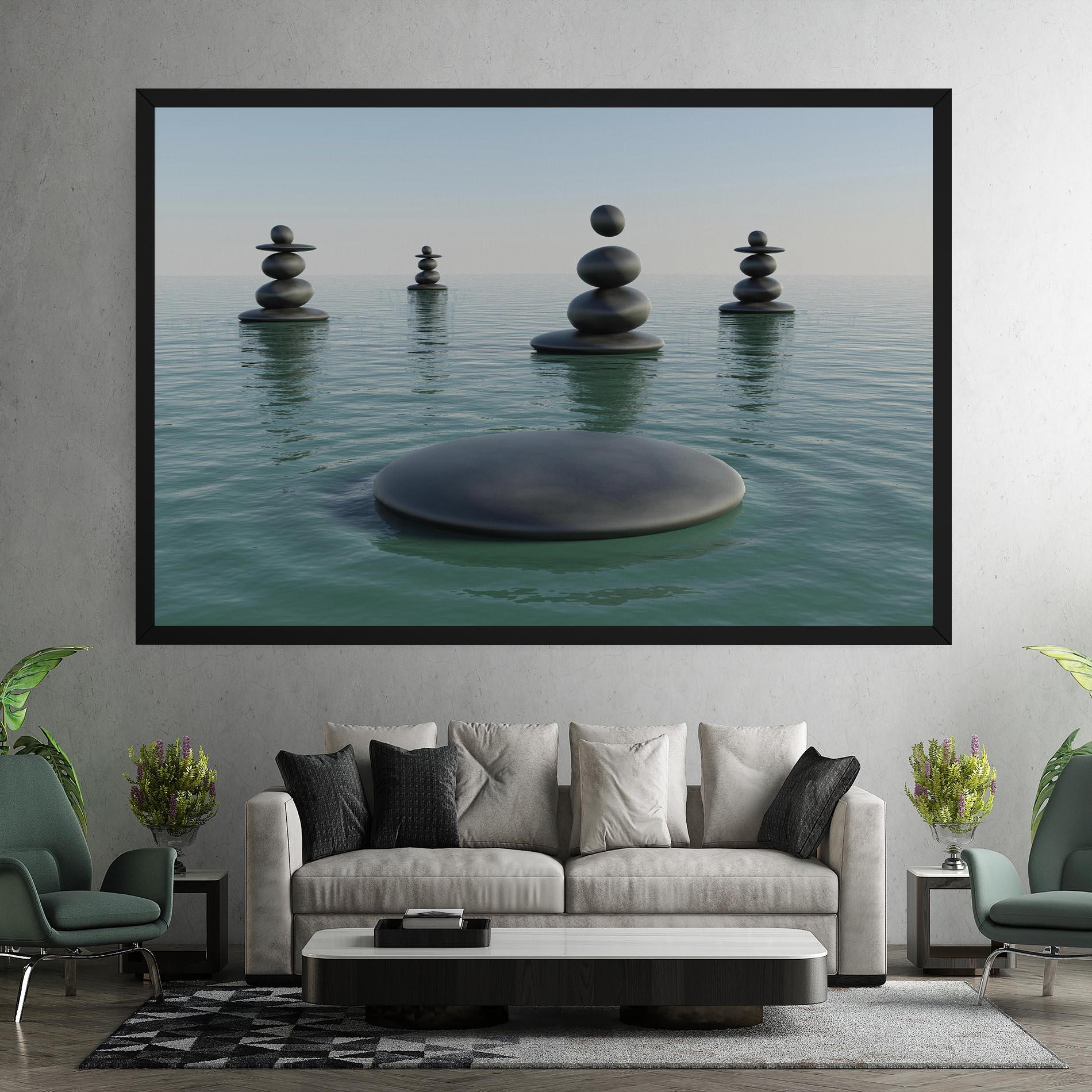 Tablou Canvas Zen Rock Pool mockup 7
