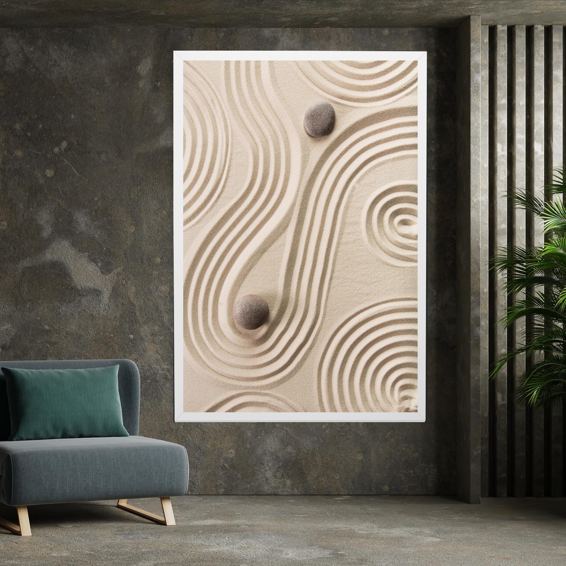 Tablou Canvas Cream Zen Stones mockup 7