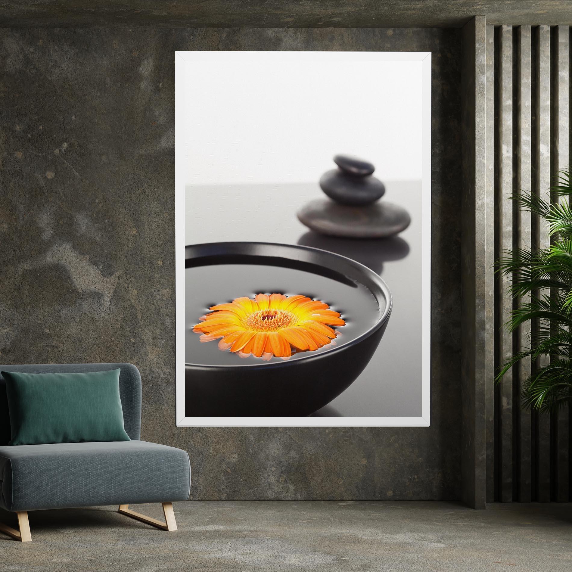 Tablou Canvas Stone Orange Flower mockup 7