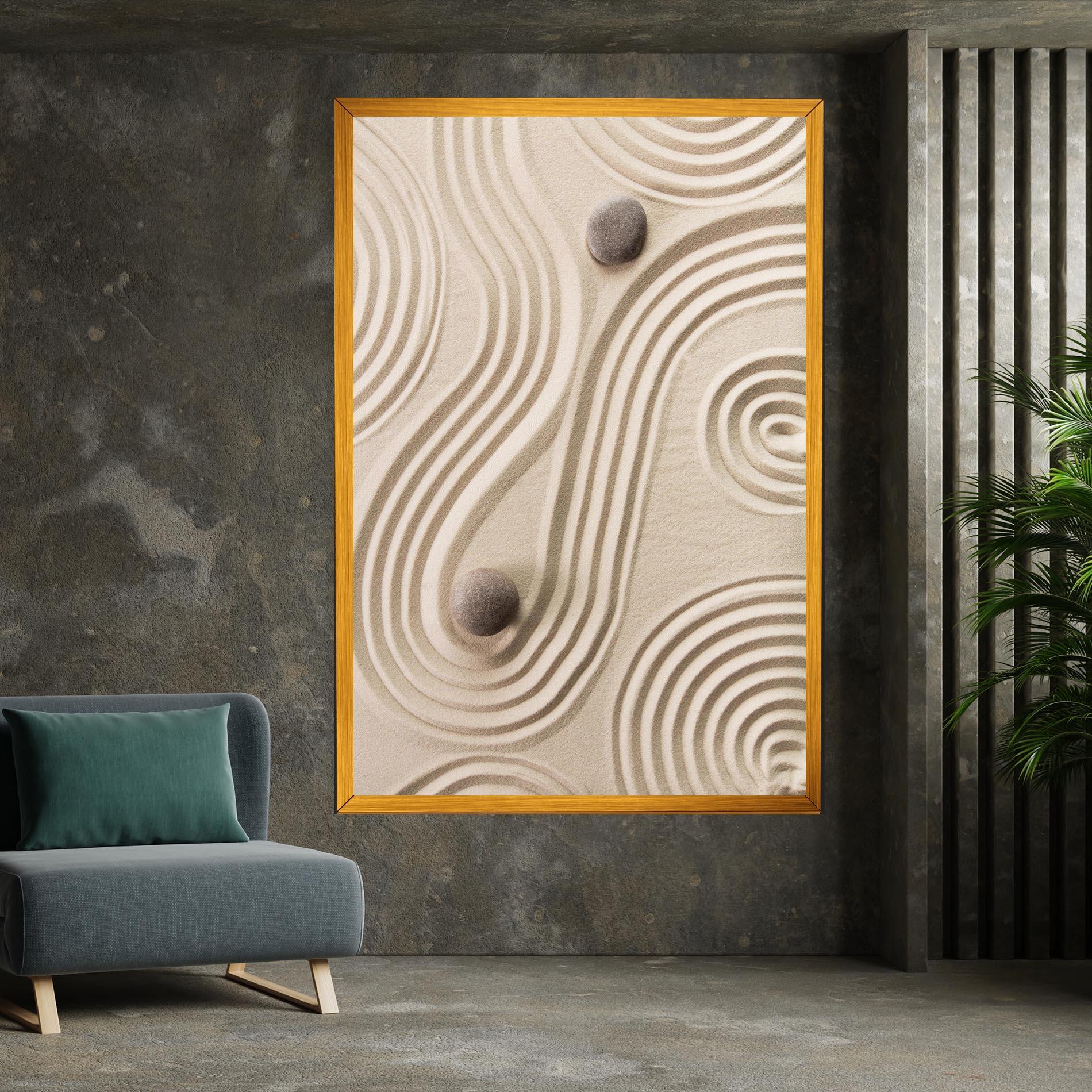 Tablou Canvas Cream Zen Stones mockup 7