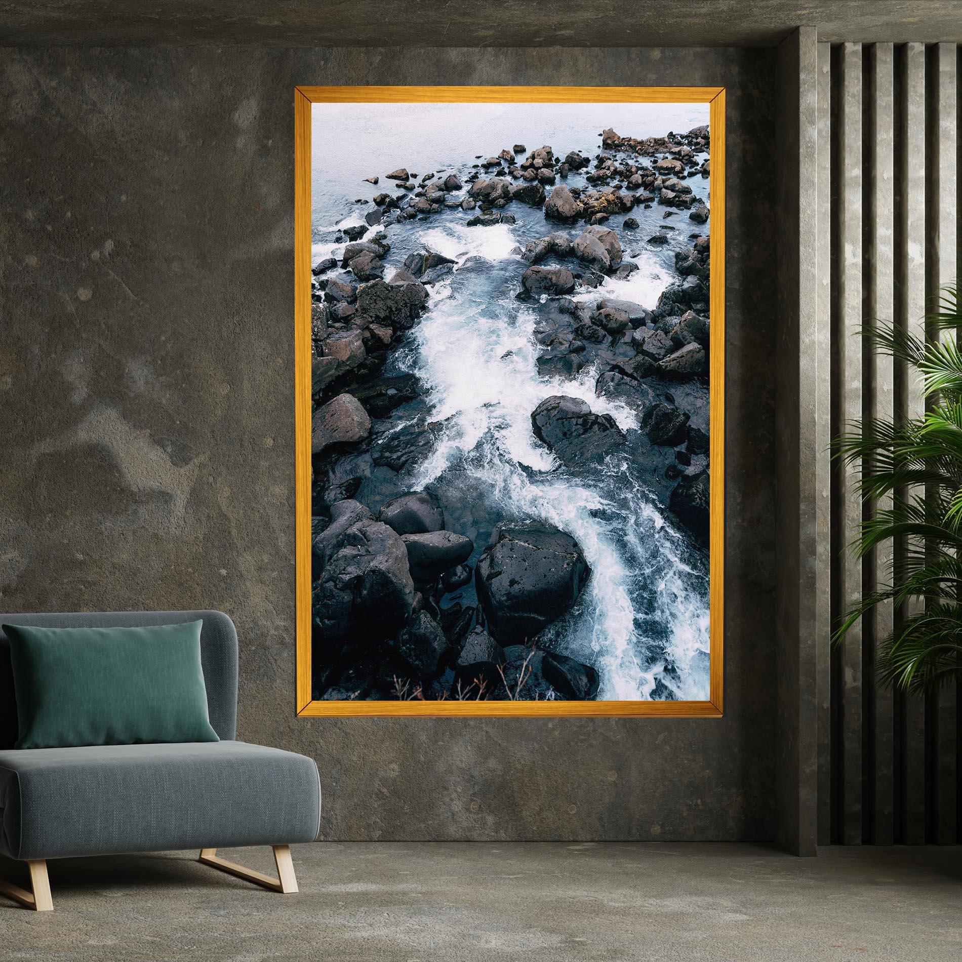 Tablou Canvas Mountain River Rock mockup 7