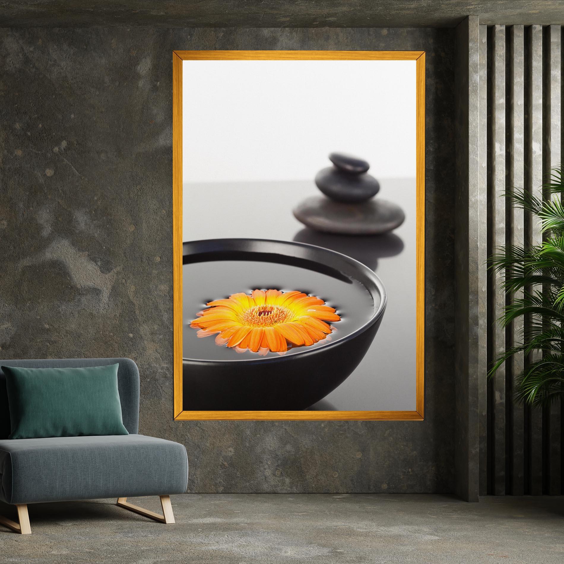 Tablou Canvas Stone Orange Flower mockup 7