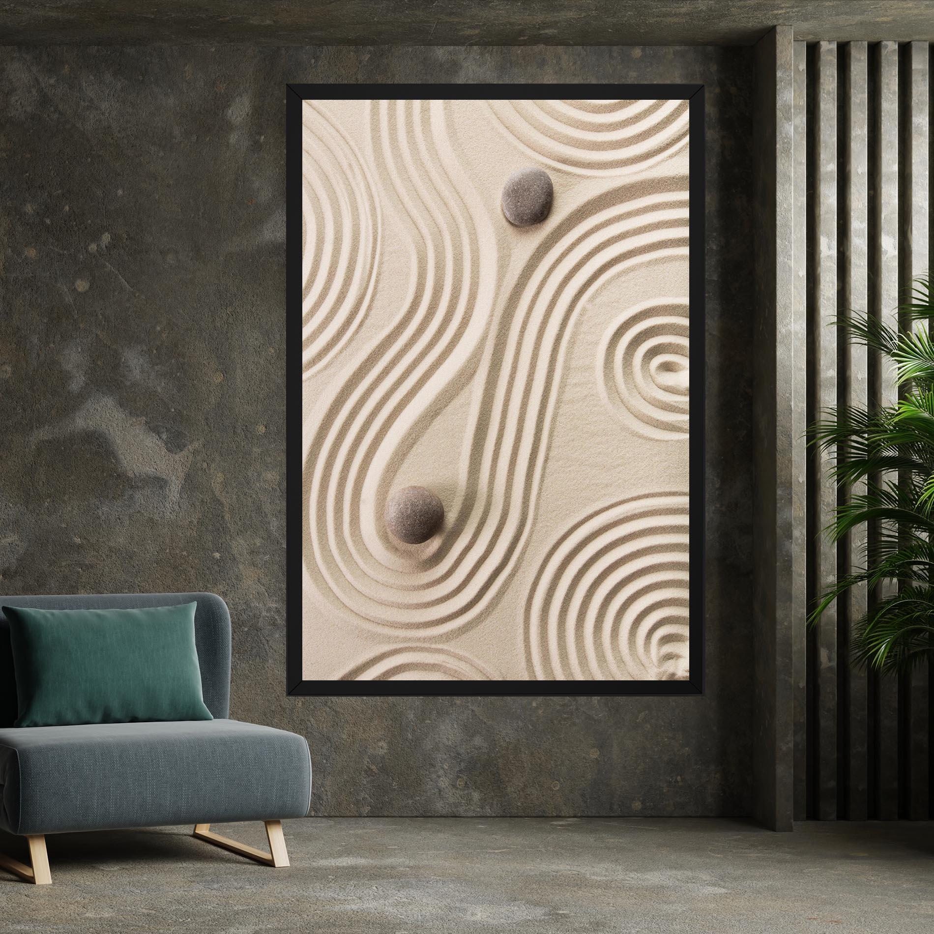 Tablou Canvas Cream Zen Stones mockup 7