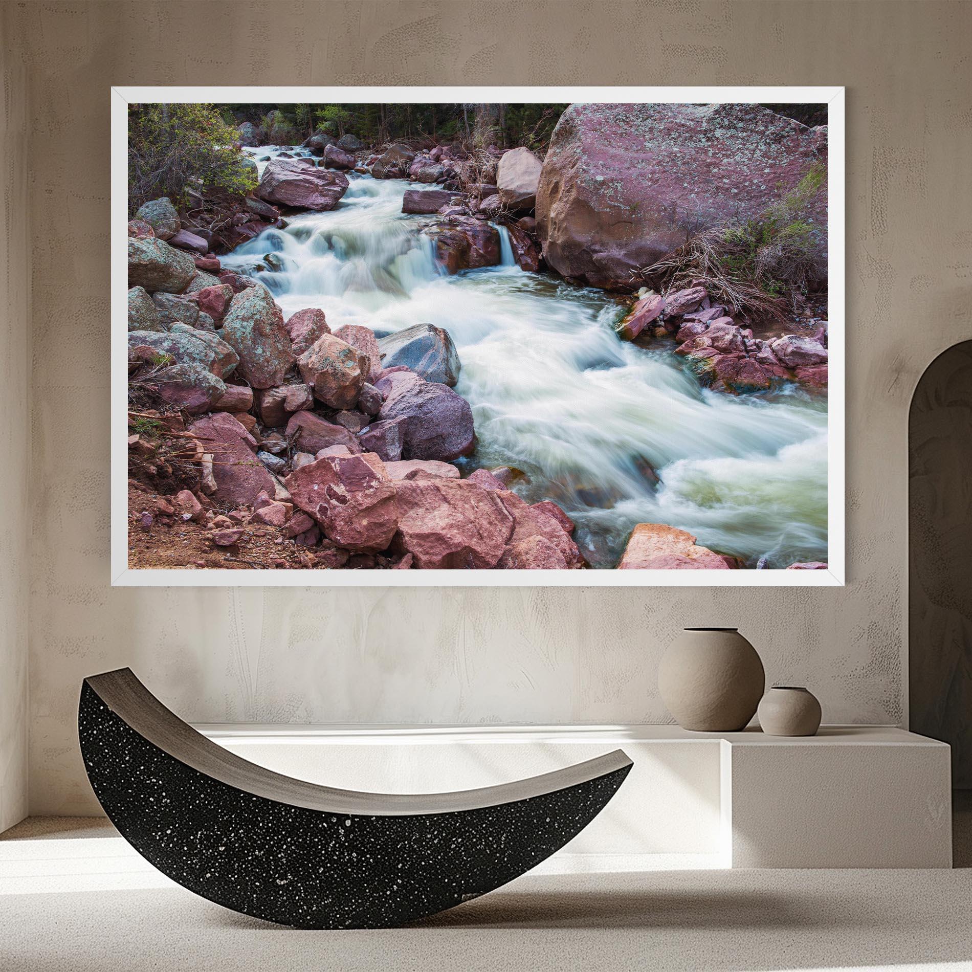 Tablou Canvas Spring Water Rocks mockup 8